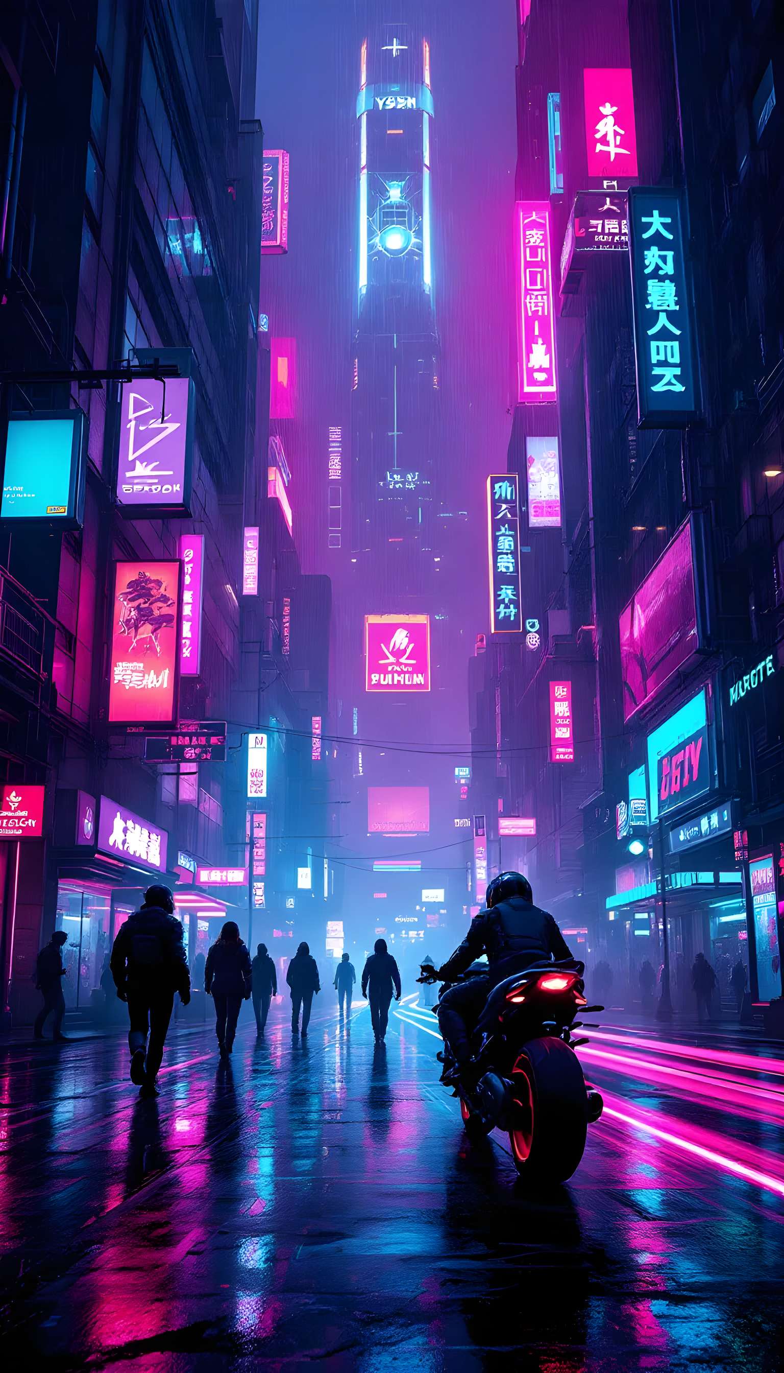 Neon Cyberpunk Cityscape Night Phone Case