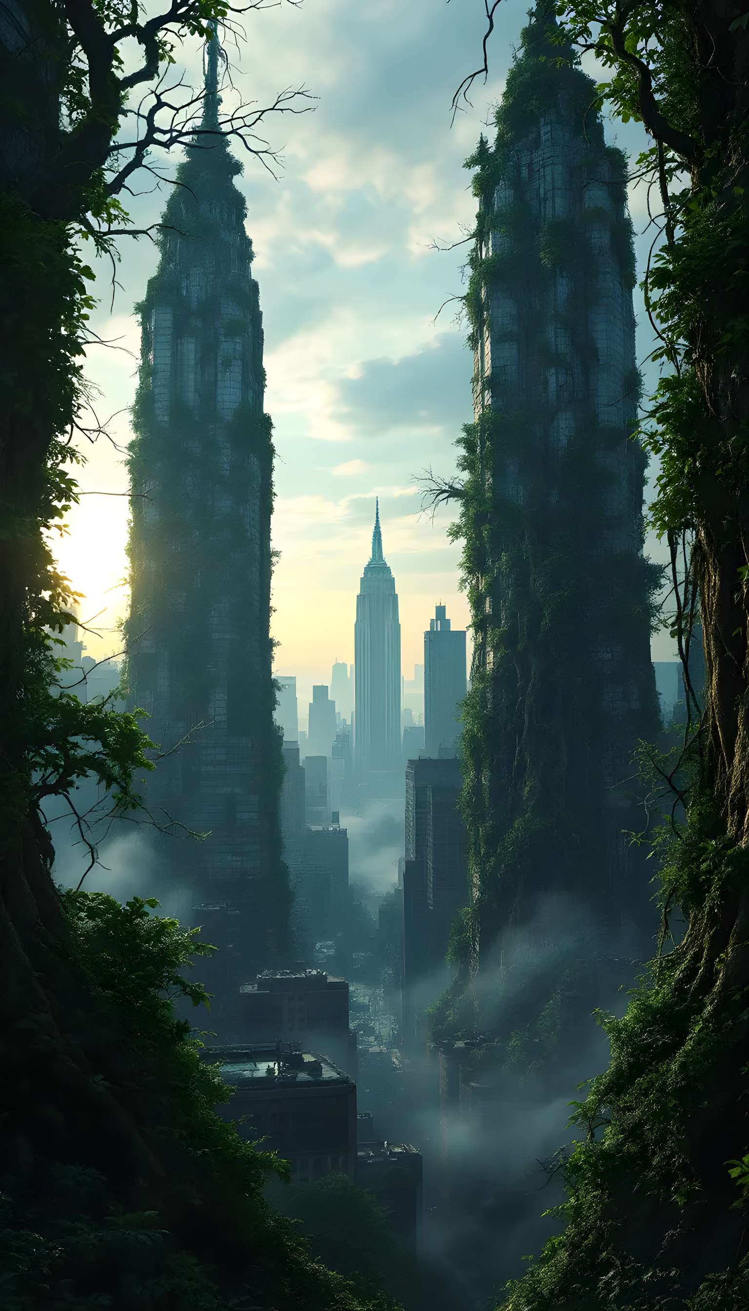 Post-Apocalyptic New York Skyline Phone Case Post-Apocalyptic New York Skyline Phone Case