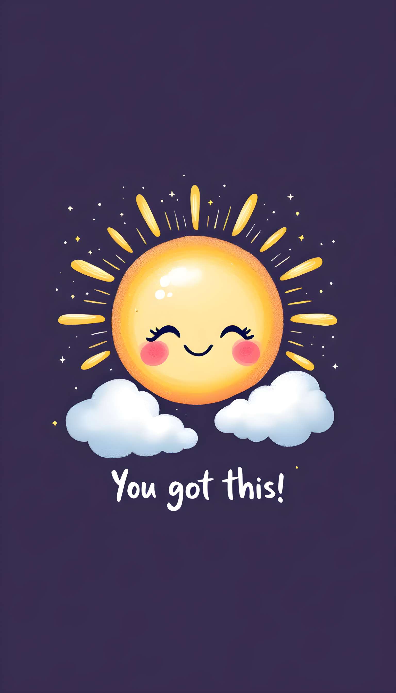 Cheerful Sun with Clouds Phone Case Cheerful Sun with Clouds Phone Case