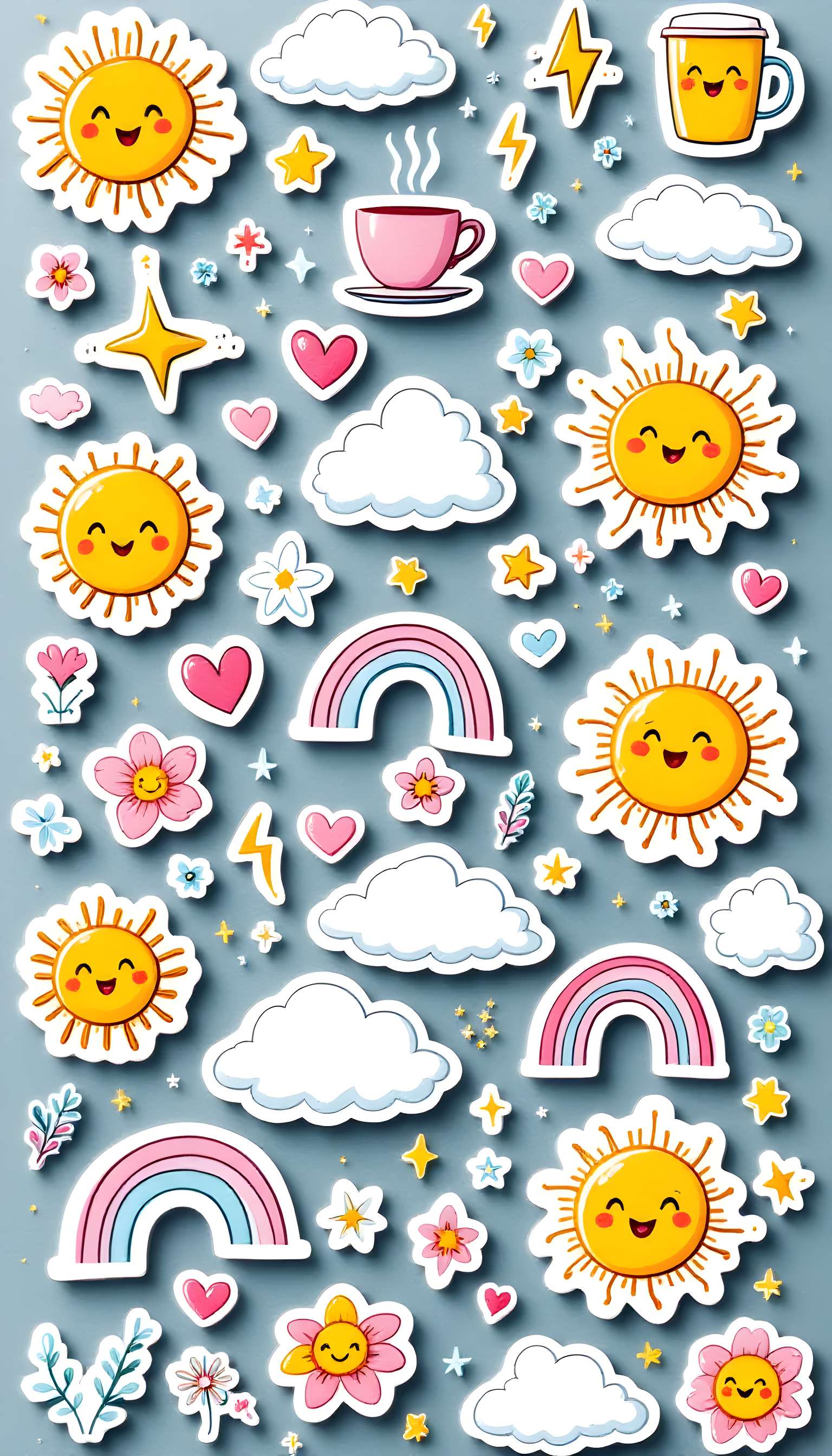 Cheerful Sticker Collage Phone Case Cheerful Sticker Collage Phone Case