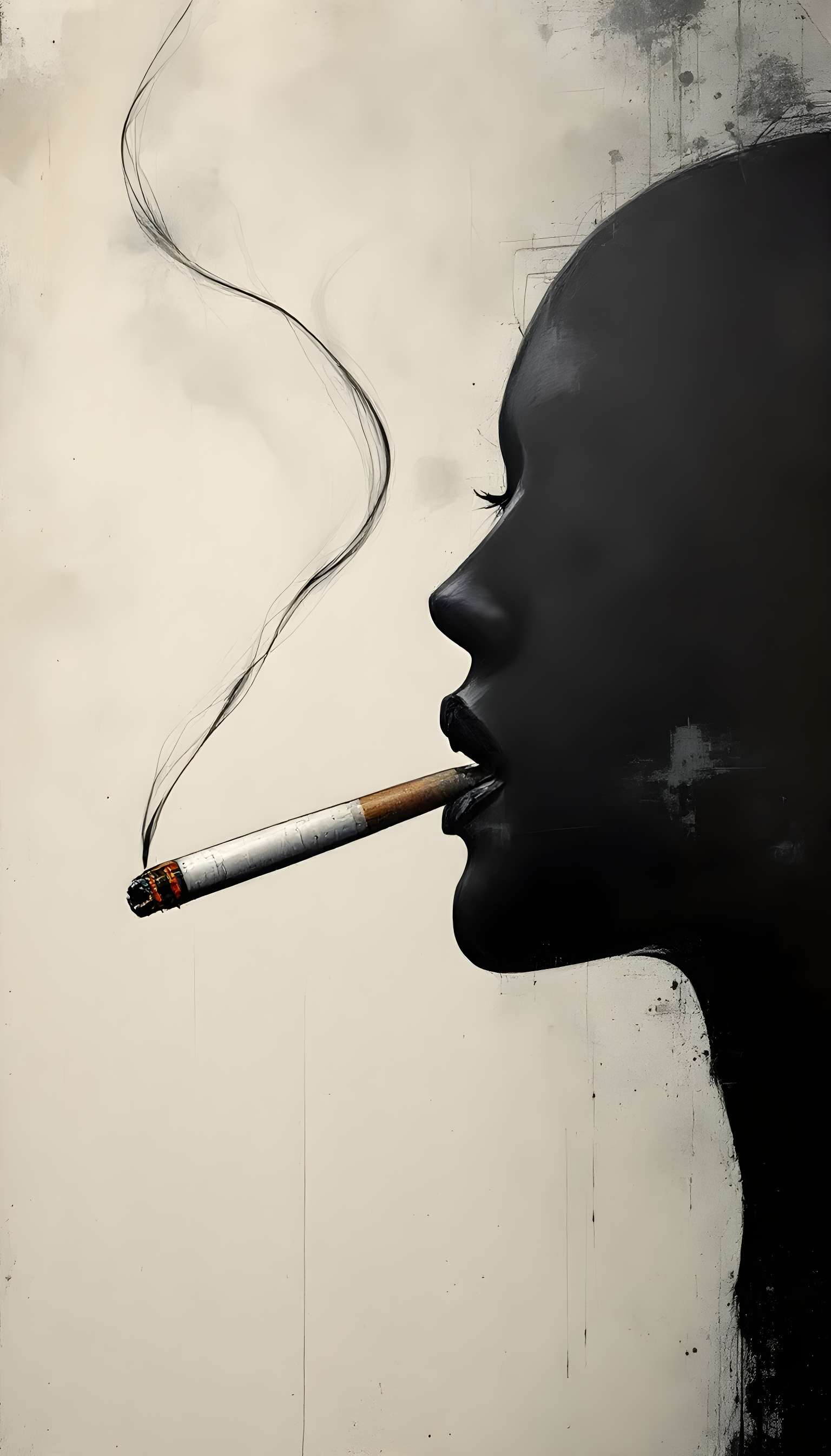 Minimalist Profile with Cigarette Phone Case Minimalist Profile with Cigarette Phone Case
