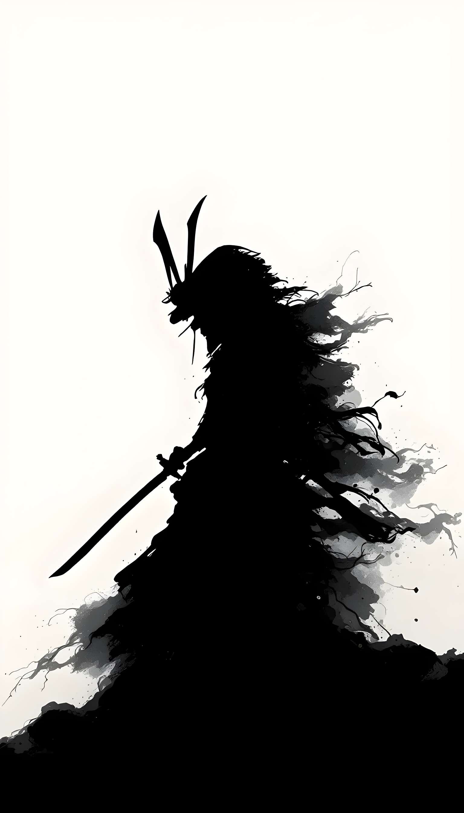 Minimalist Samurai Silhouette Phone Case