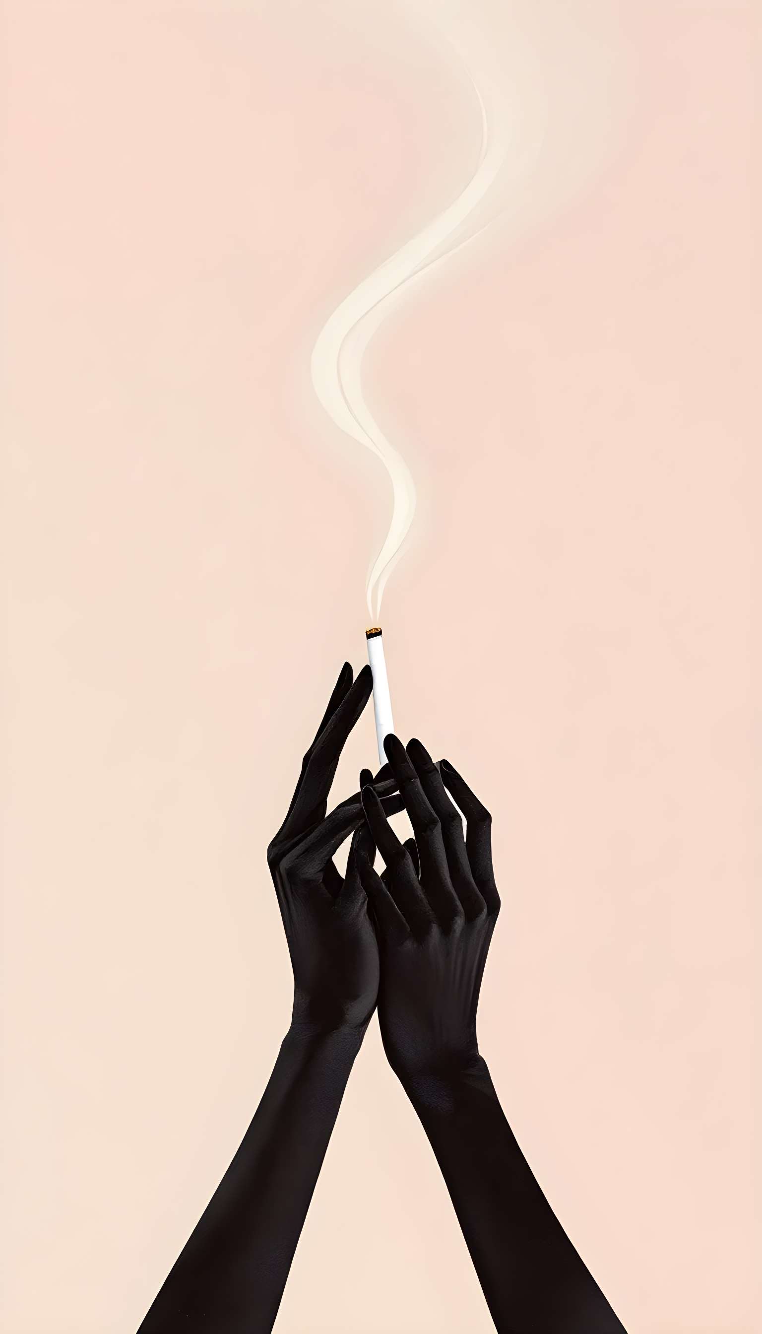 Minimalist Smoking Hands Art Phone Case