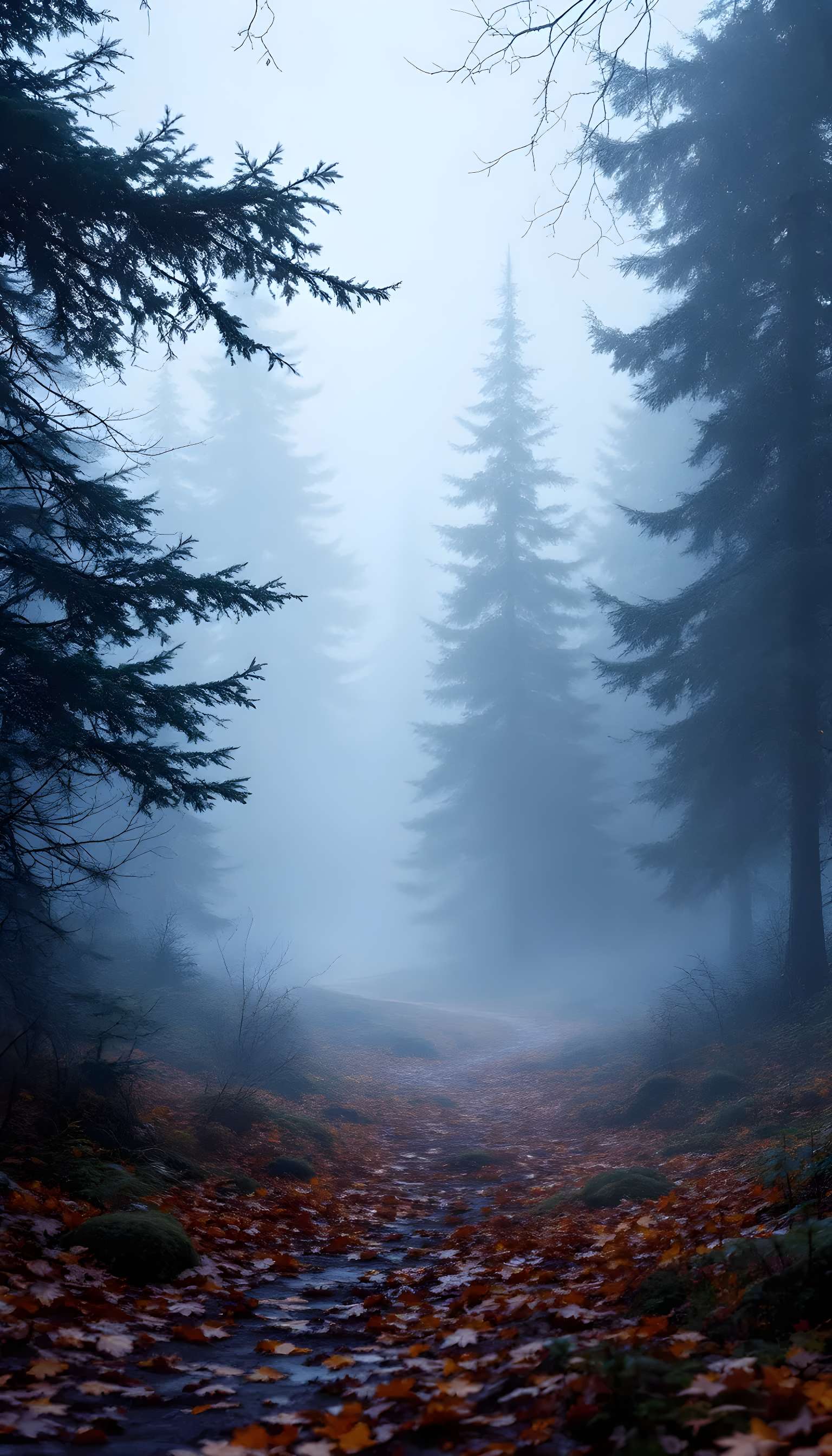 Foggy Scandinavian Forest Scene Phone Case Foggy Scandinavian Forest Scene Phone Case