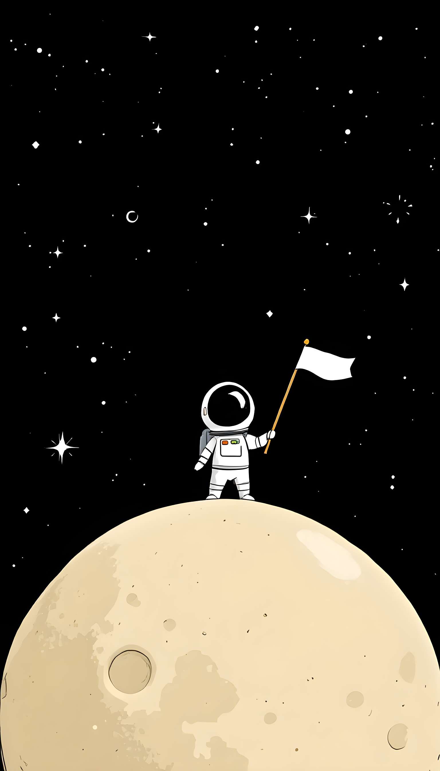 Minimalist Astronaut on Moon Phone Case Minimalist Astronaut on Moon Phone Case