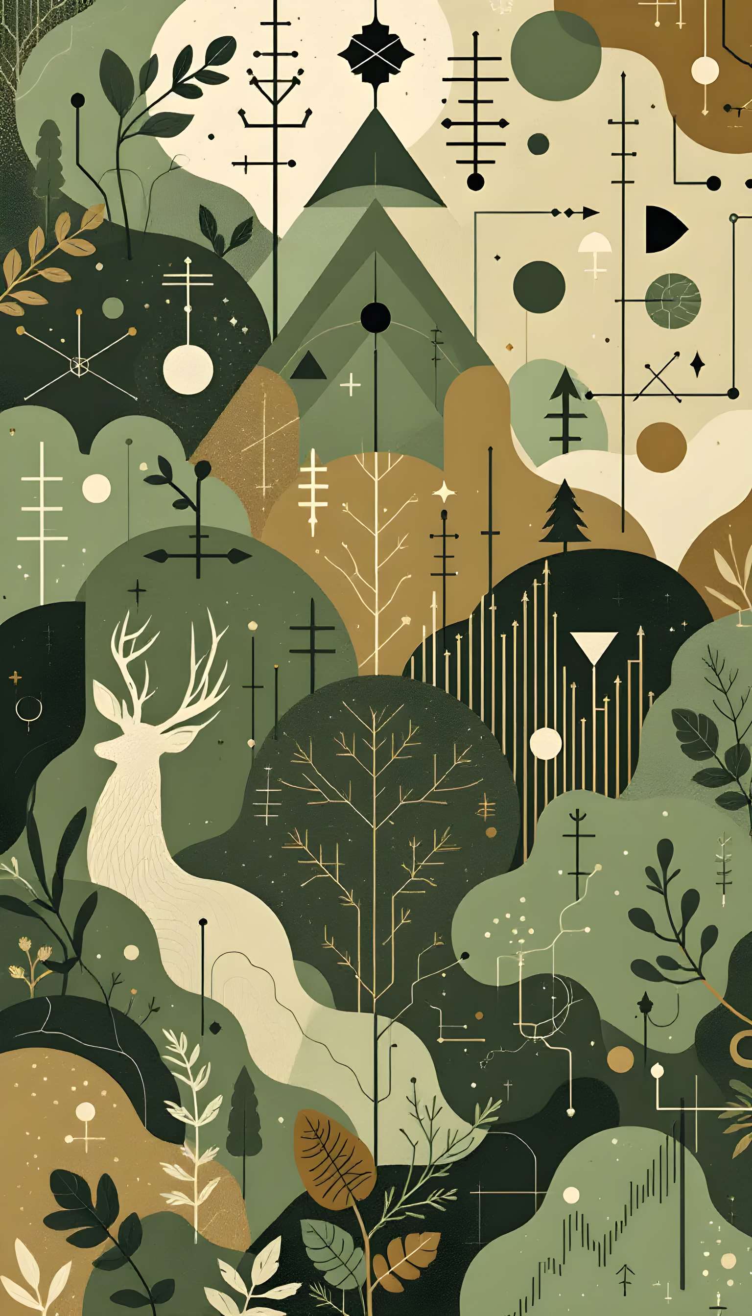 Nature-Inspired Geometric Design Phone Case Nature-Inspired Geometric Design Phone Case