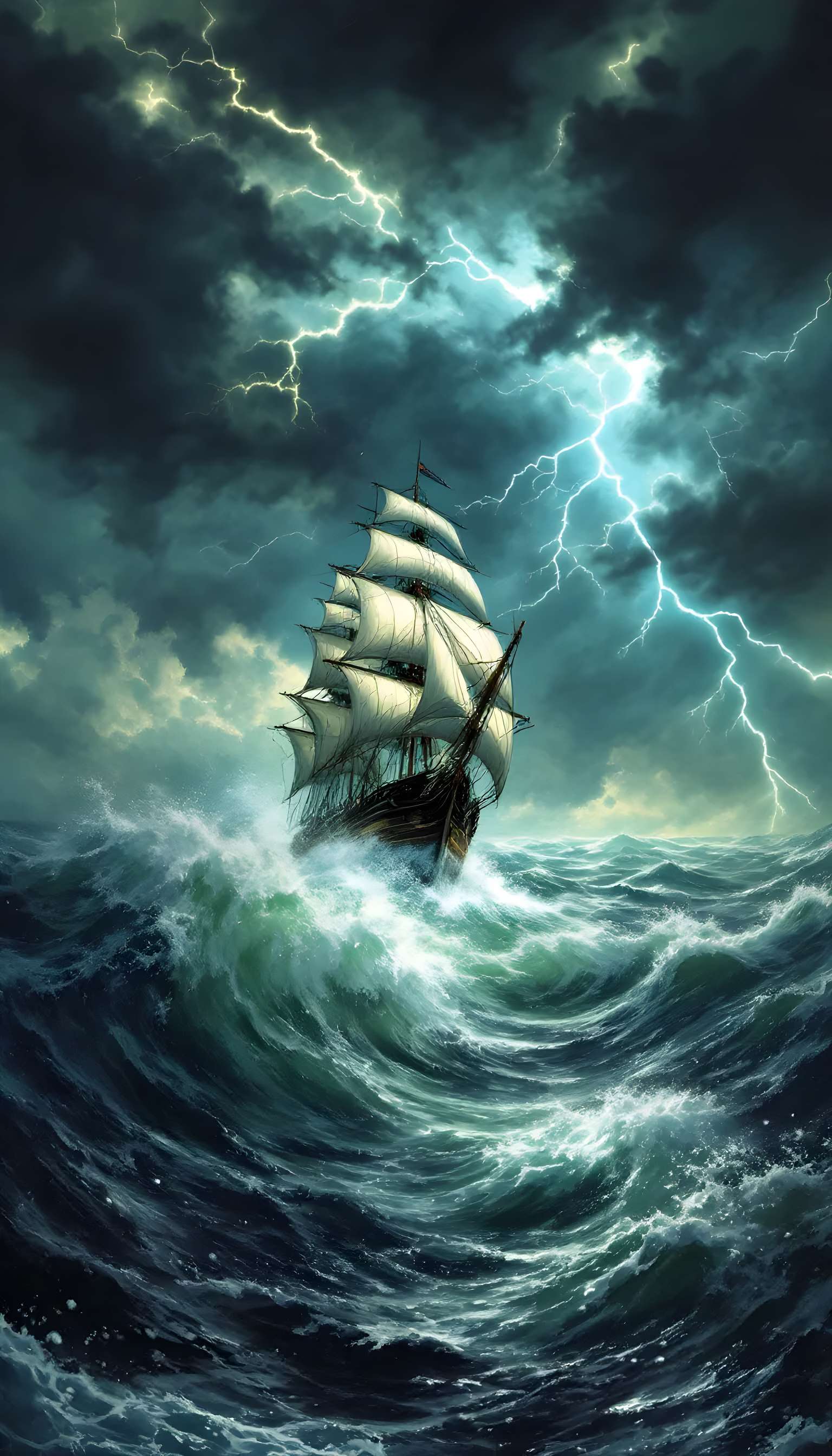 Historical Stormy Sailing Ship Phone Case Historical Stormy Sailing Ship Phone Case
