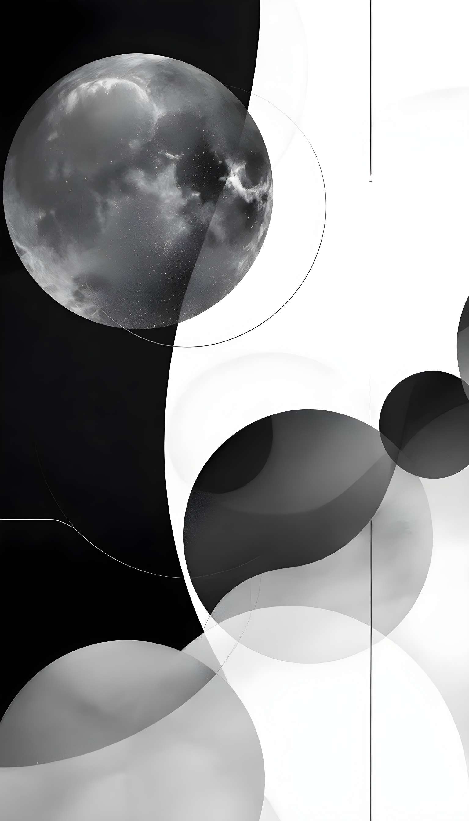 Monochrome Celestial Composition Phone Case