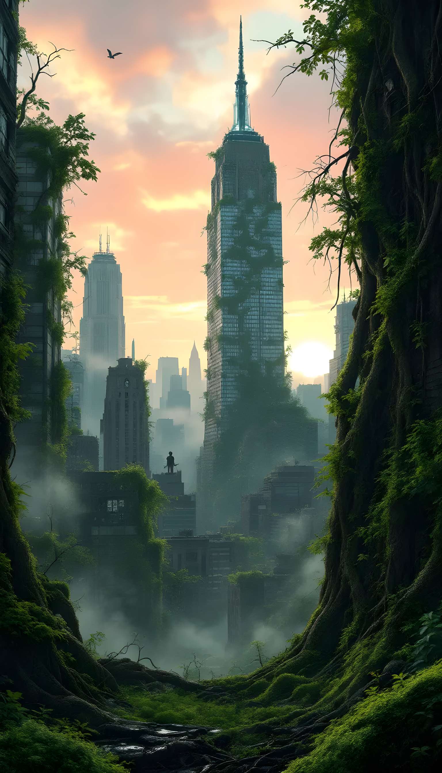 Post-Apocalyptic New York Landscape Phone Case
