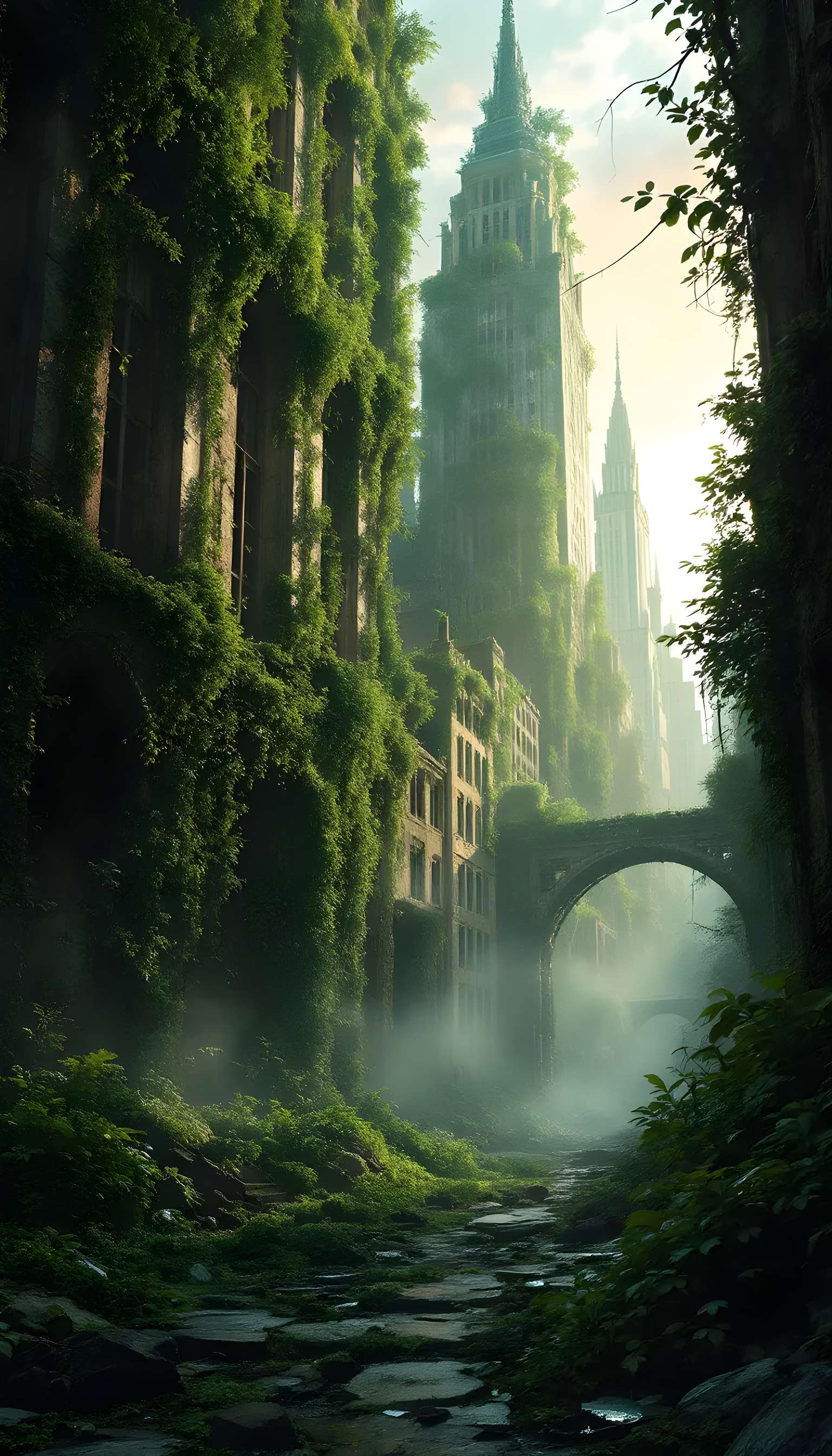 Post-Apocalyptic Vines in NYC Phone Case