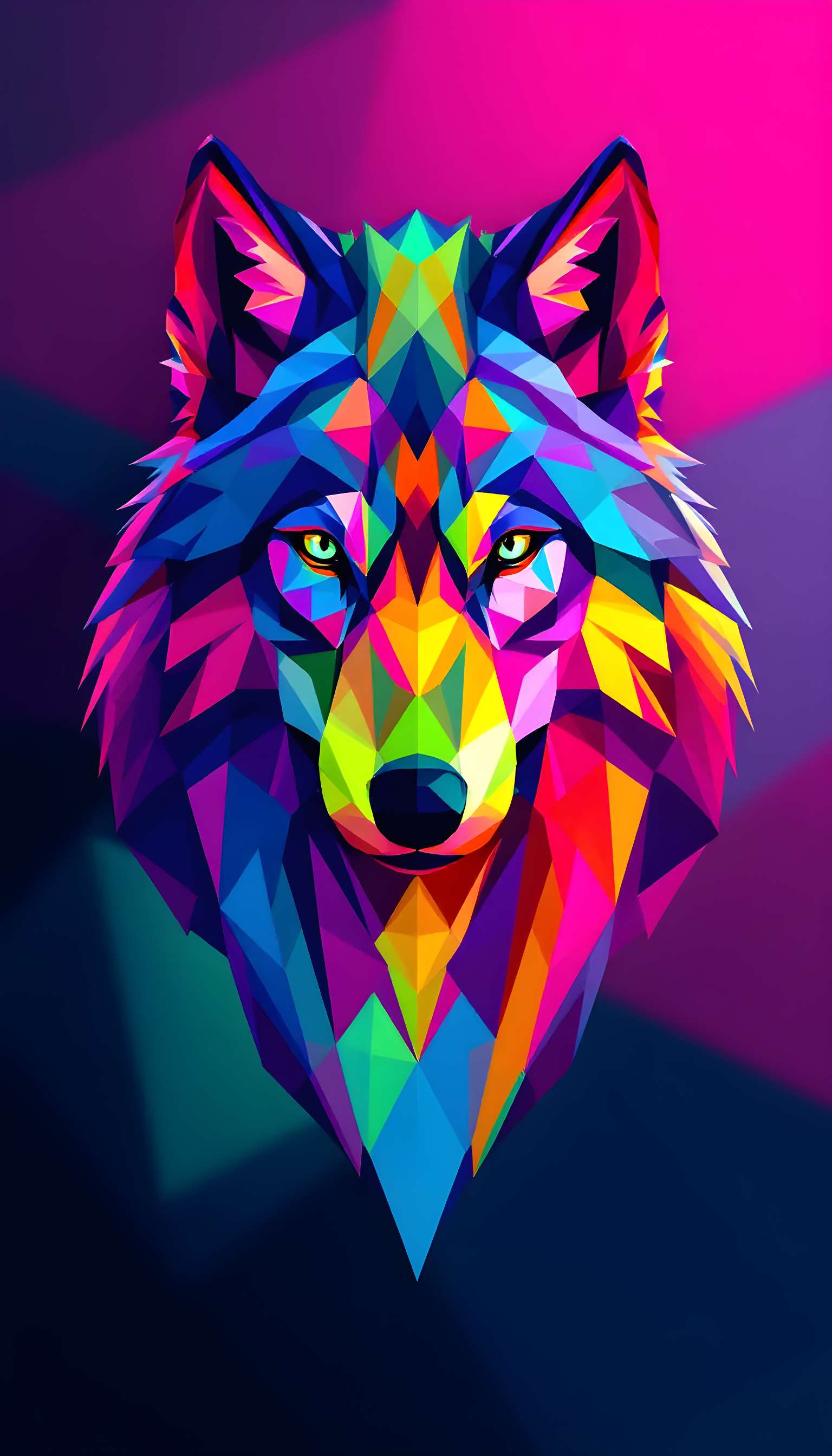 Vibrant Geometric Wolf Head Phone Case Vibrant Geometric Wolf Head Phone Case