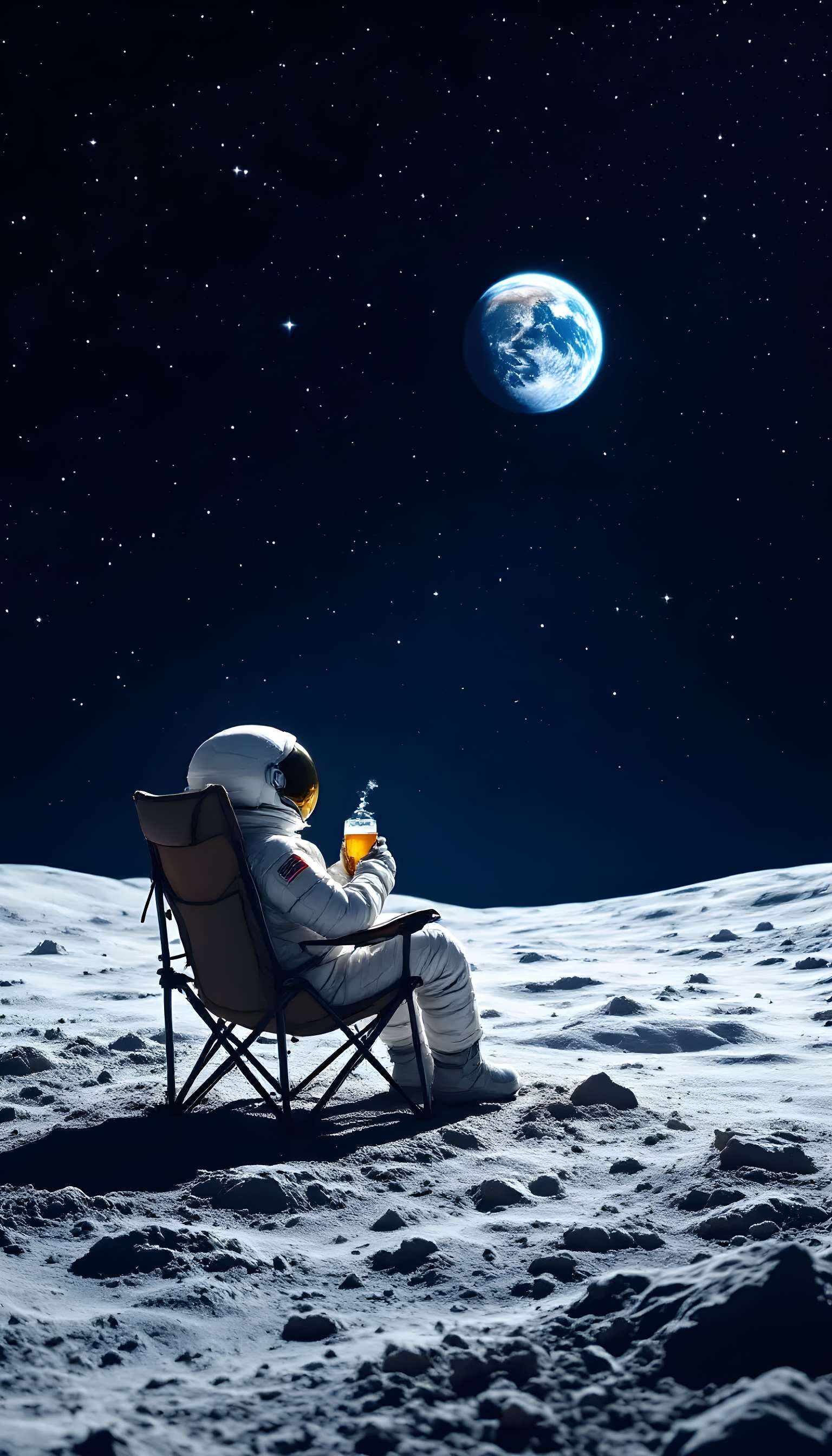 Astronaut Relaxing on Moon Phone Case Astronaut Relaxing on Moon Phone Case