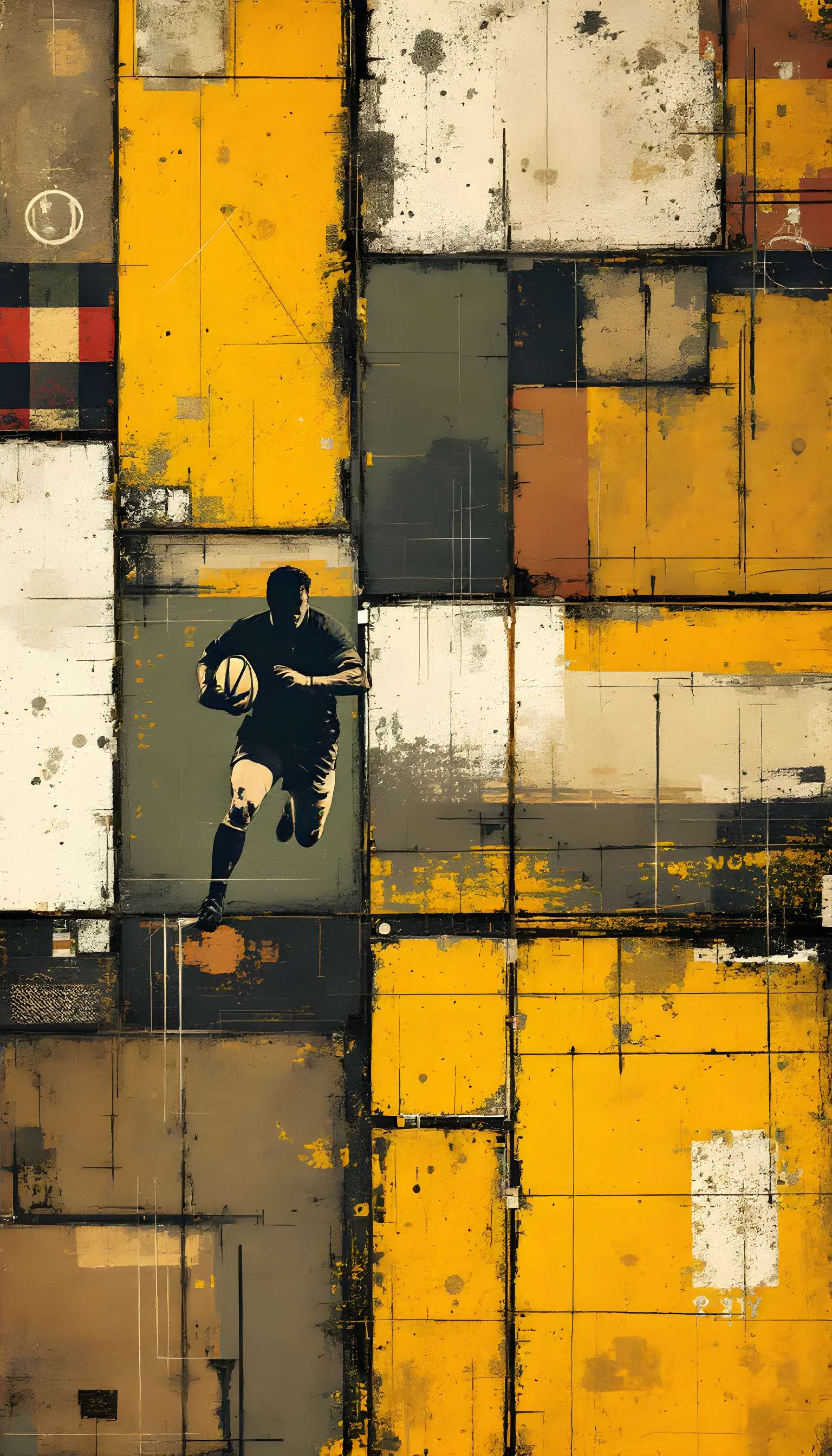 Dynamic Rugby Abstract Design Phone Case