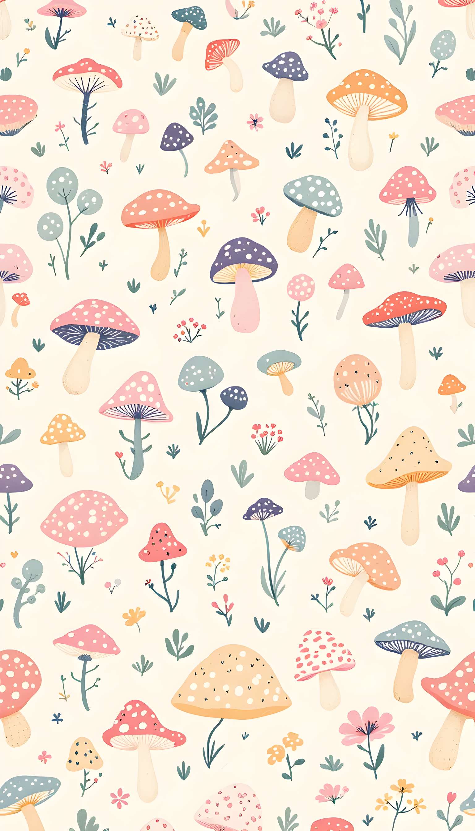 Whimsical Mushroom Pattern Phone Case