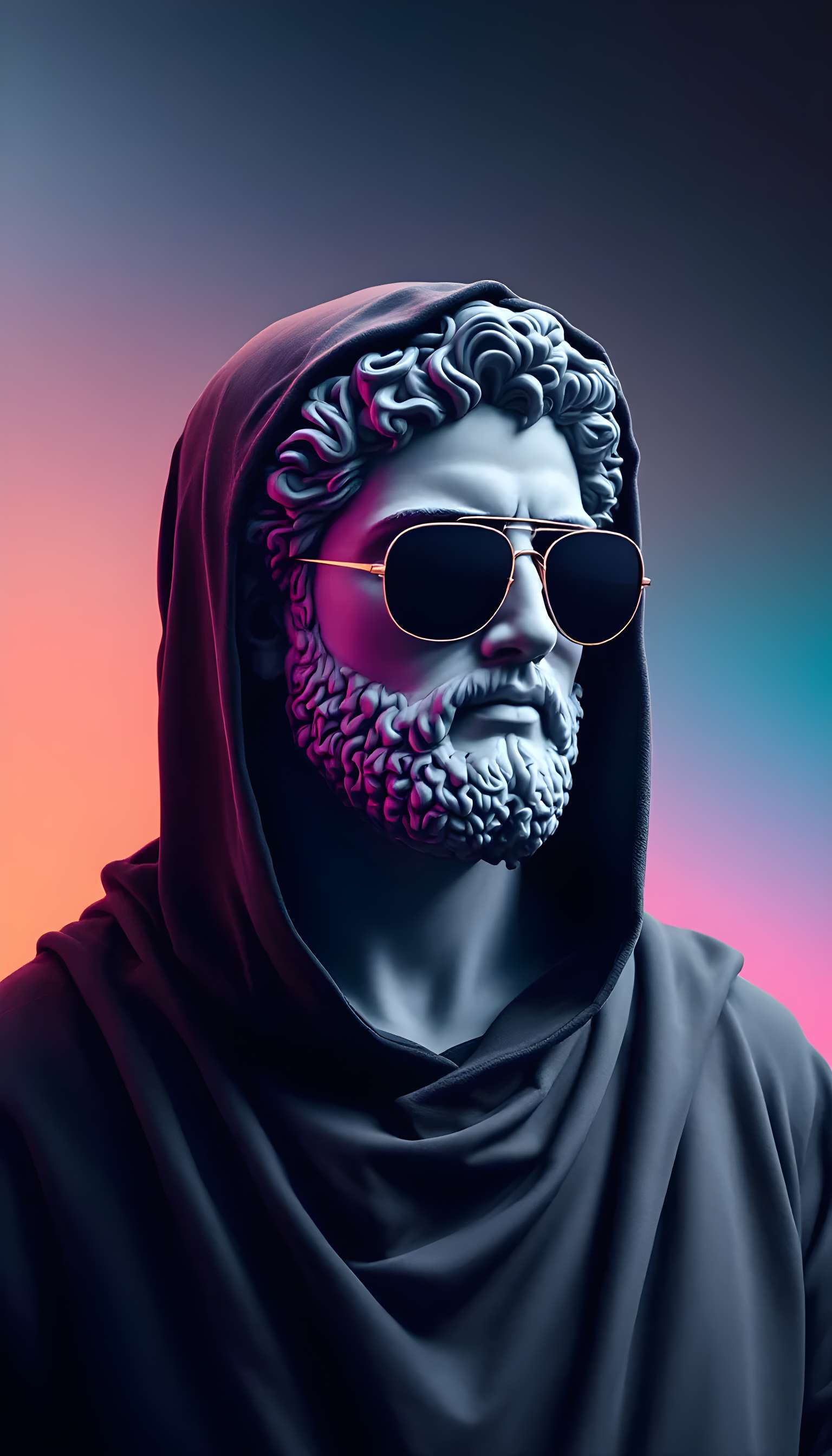 Modern Greek Statue in Streetwear Phone Case Modern Greek Statue in Streetwear Phone Case