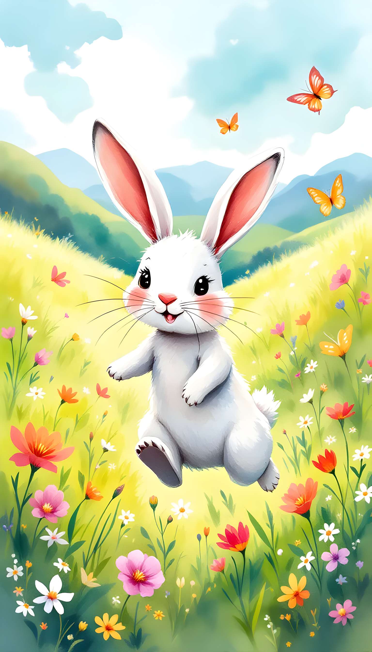 Playful Rabbit in Meadow Phone Case Playful Rabbit in Meadow Phone Case
