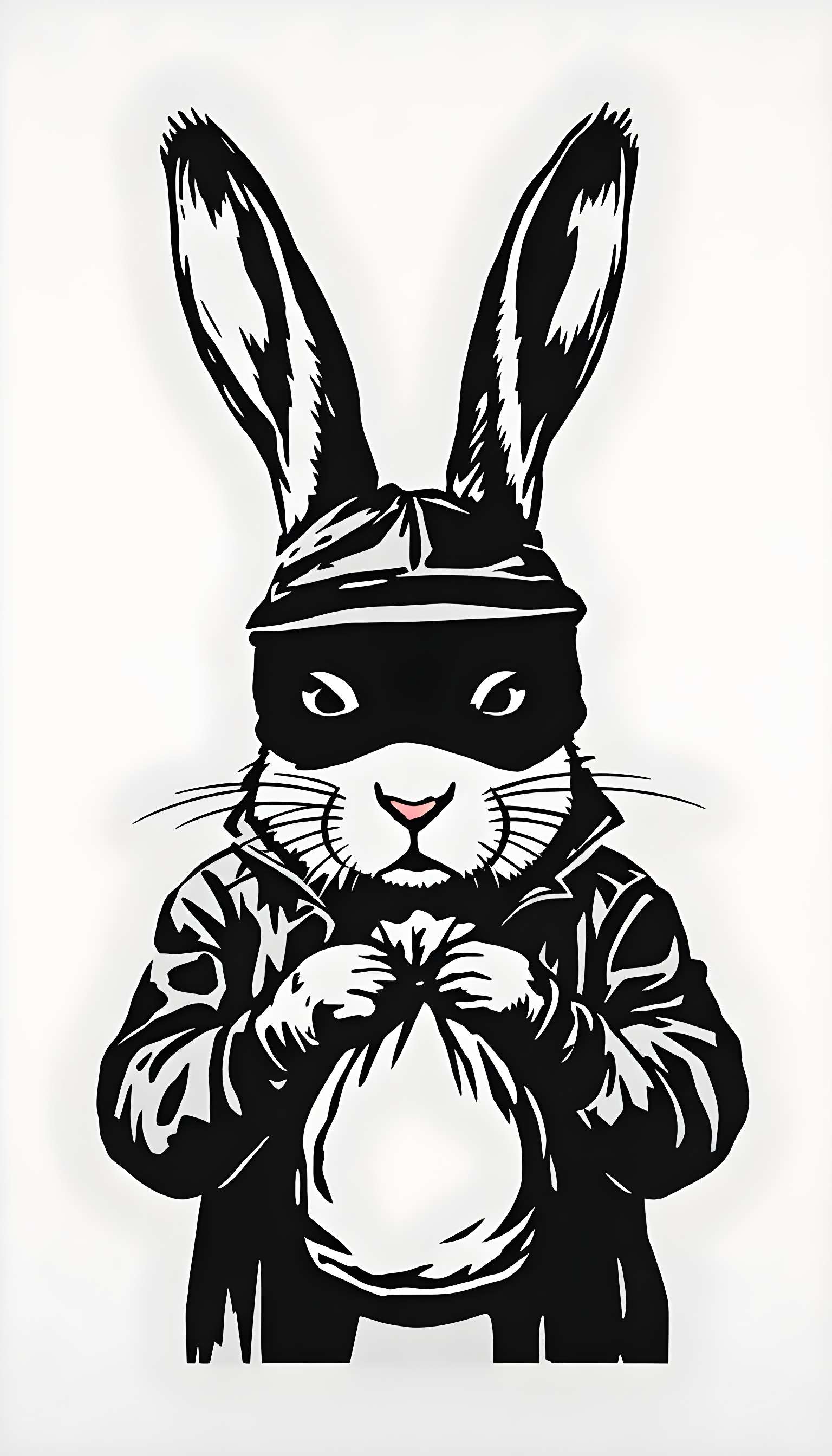 Minimalist Robber Bunny Stencil Phone Case Minimalist Robber Bunny Stencil Phone Case