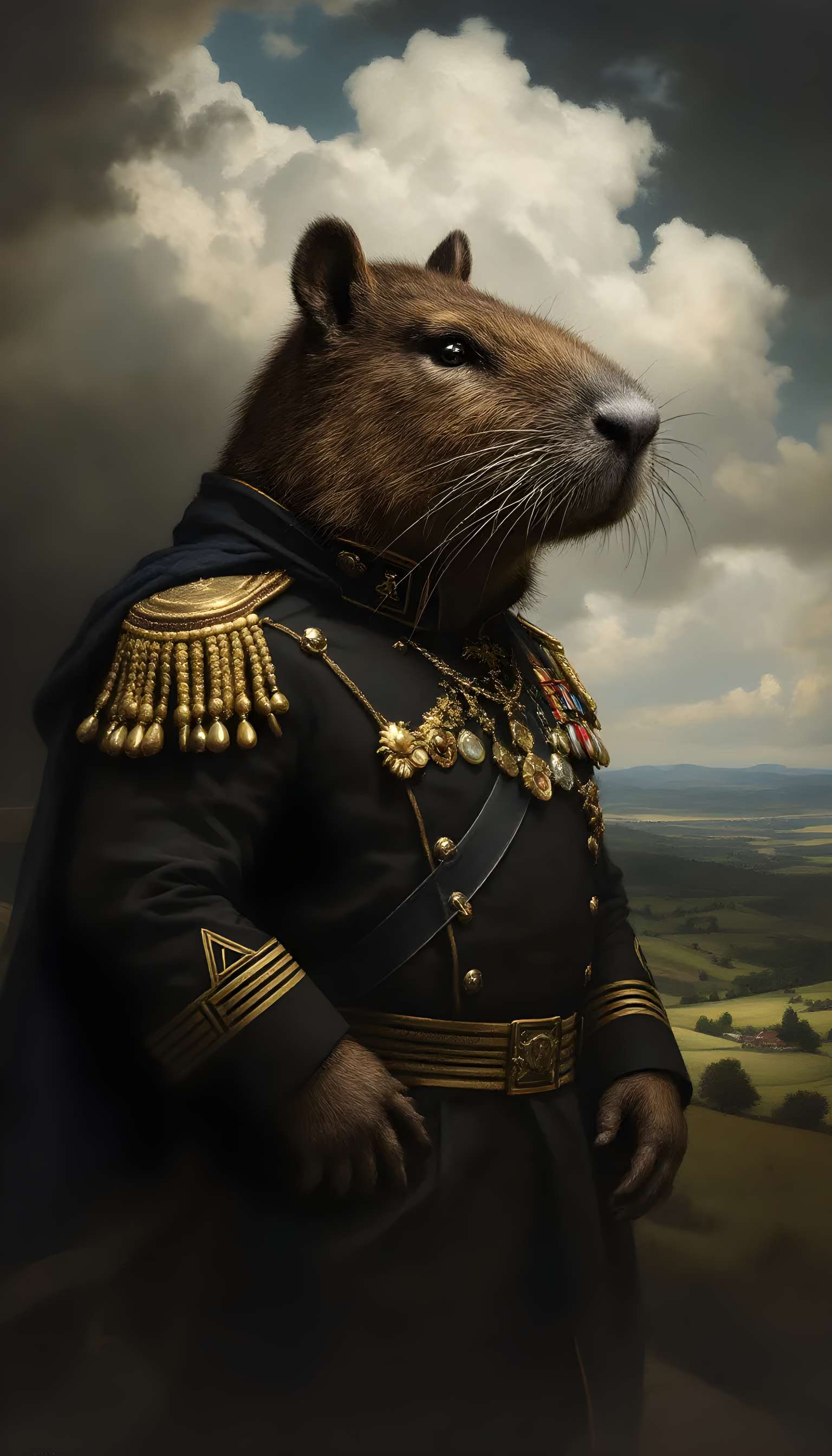 Capybara War Veteran Portrait Phone Case Capybara War Veteran Portrait Phone Case