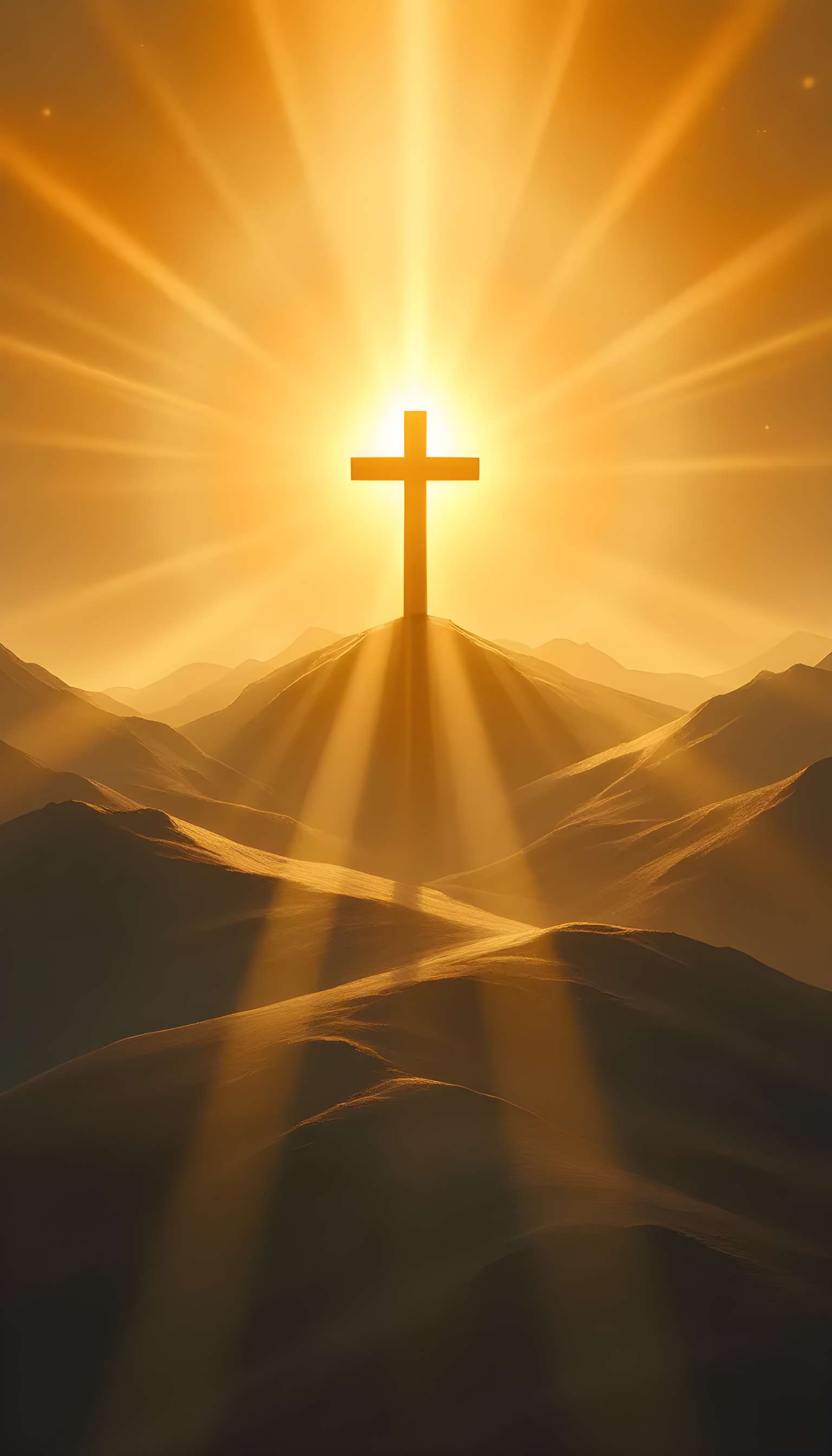 Radiant Cross Sunrise Design Phone Case