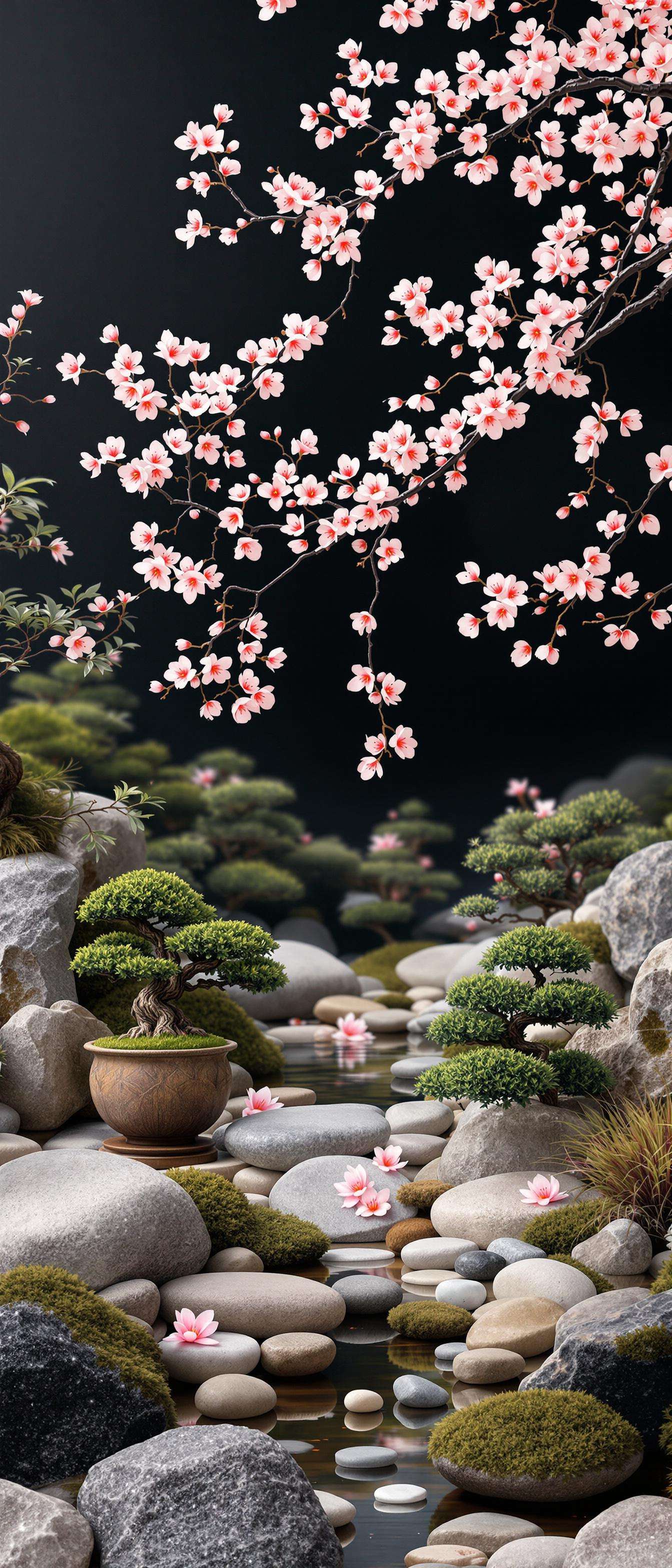 Japanese Cherry Blossom Zen Garden Phone Case Japanese Cherry Blossom Zen Garden Phone Case