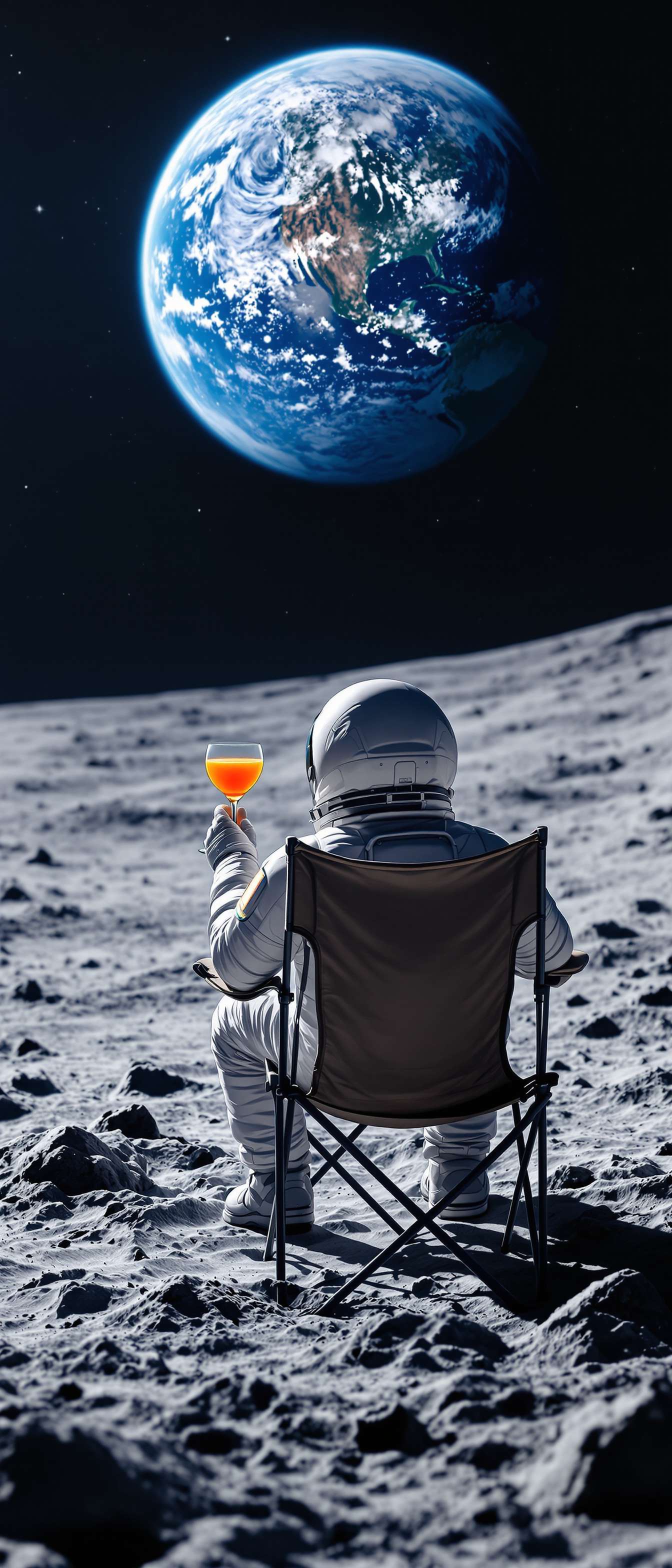 Astronaut Relaxing on Moon Phone Case