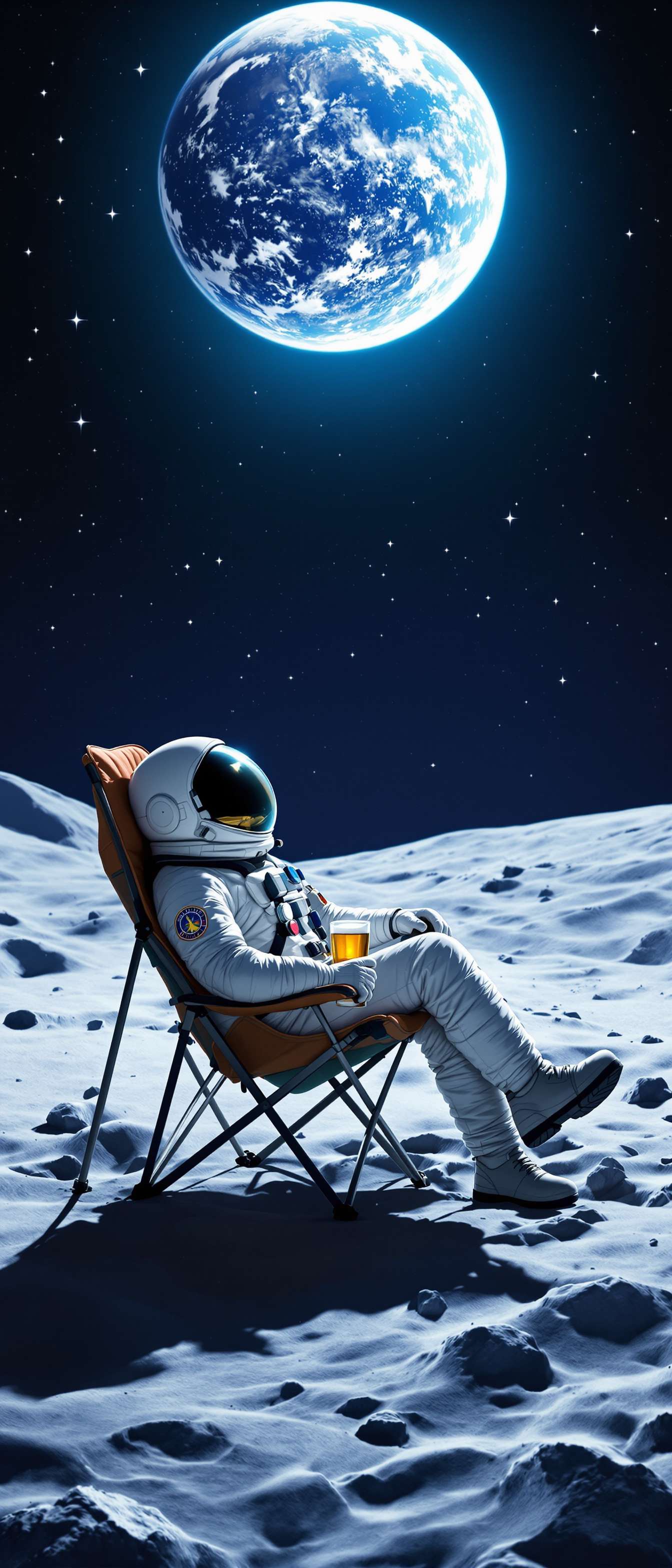 Astronaut Relaxing on Moon Phone Case