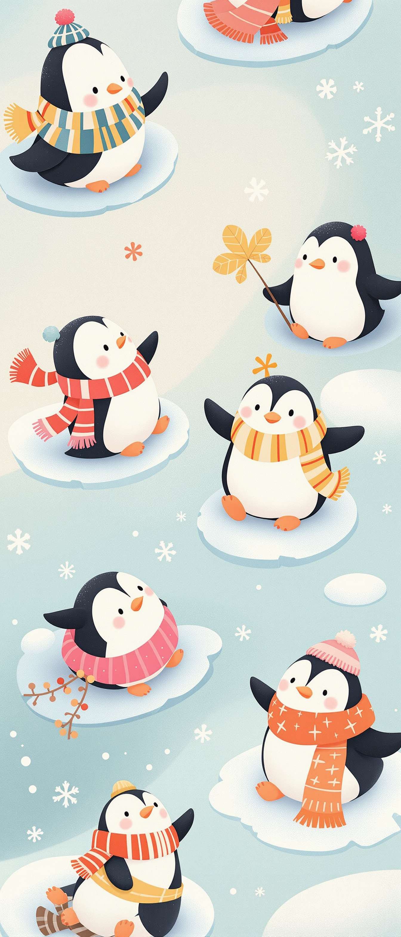Playful Penguins Winter Pattern Phone Case