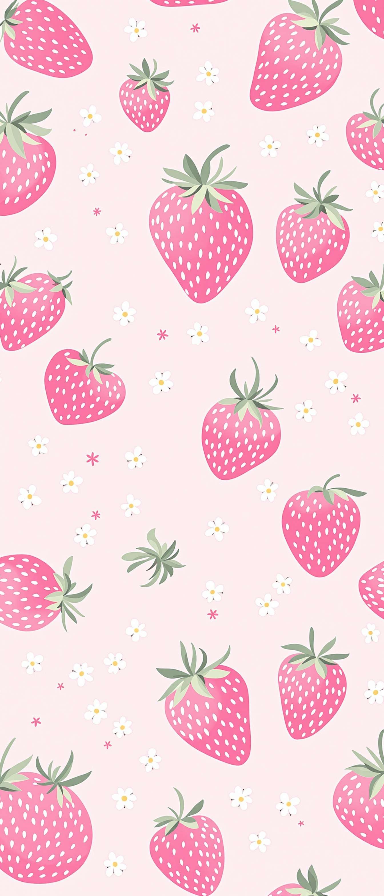 Cute Strawberry Floral Phone Case Cute Strawberry Floral Phone Case