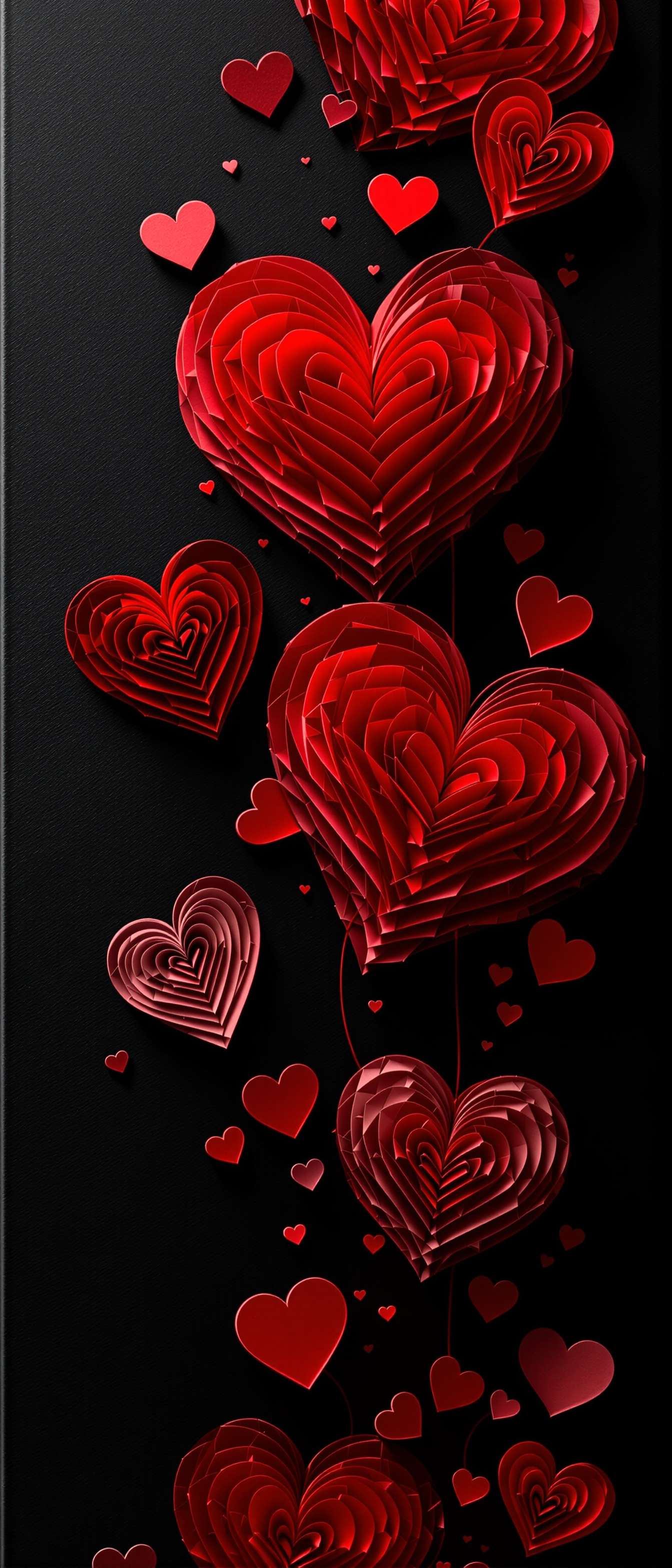 Layered Red Hearts Design Phone Case Layered Red Hearts Design Phone Case