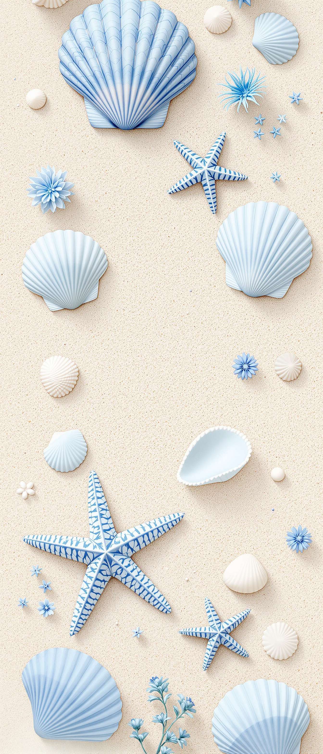 Vintage Shells and Starfish Design Phone Case Vintage Shells and Starfish Design Phone Case