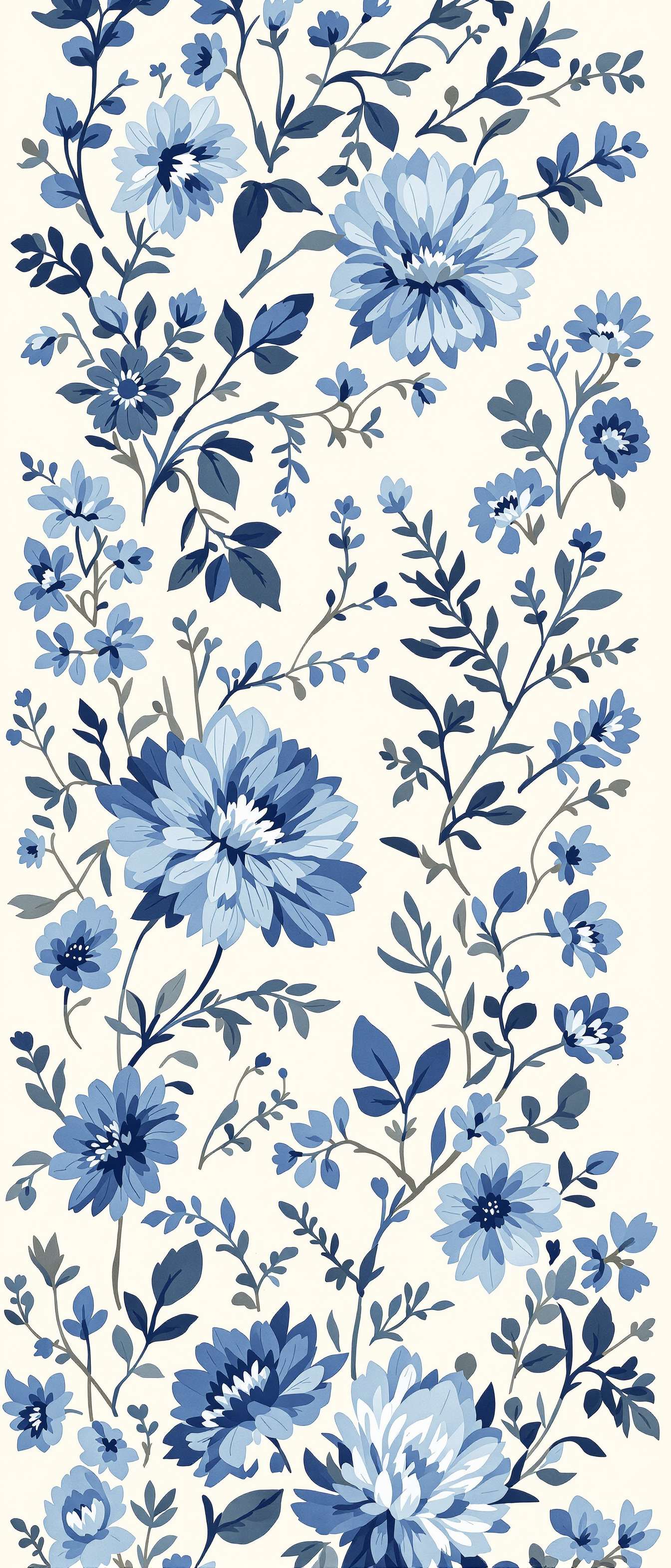 Vintage Floral Blue Phone Case Vintage Floral Blue Phone Case