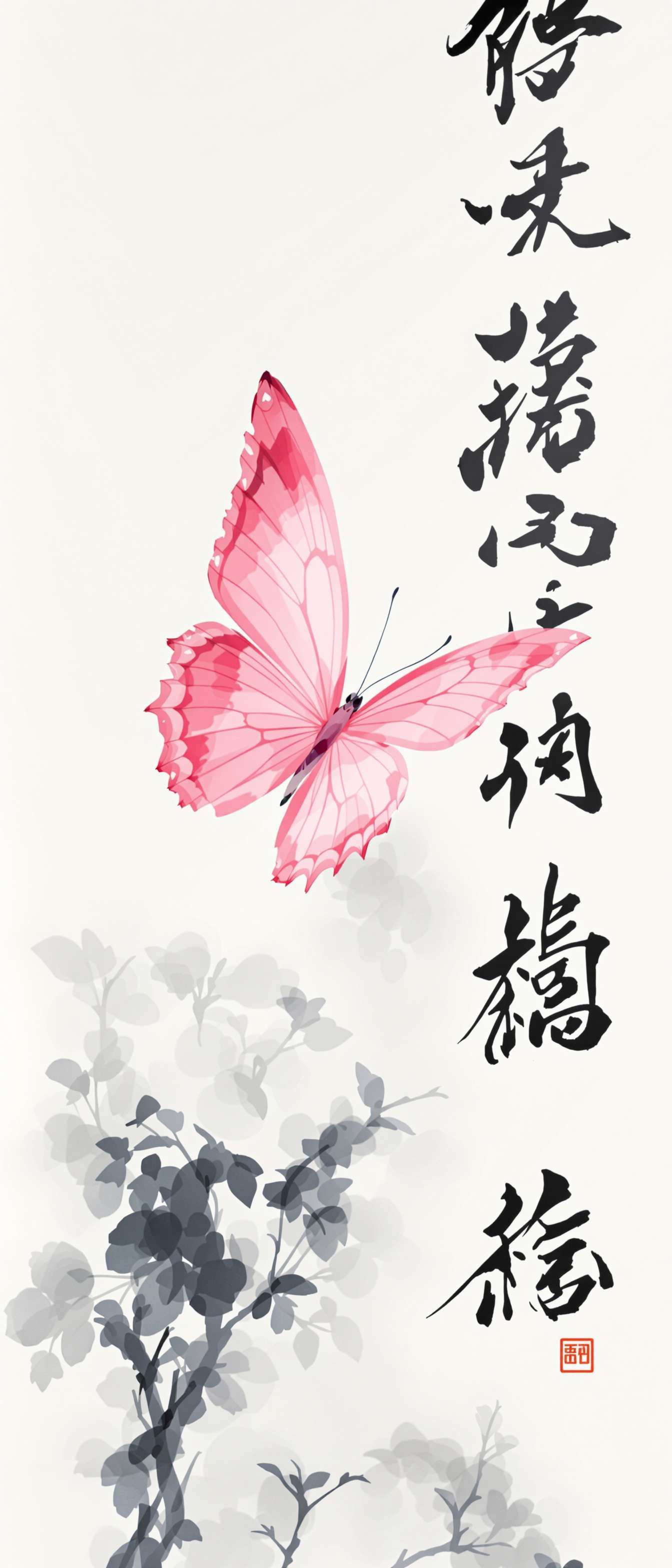 Elegant Pink Butterfly Phone Case