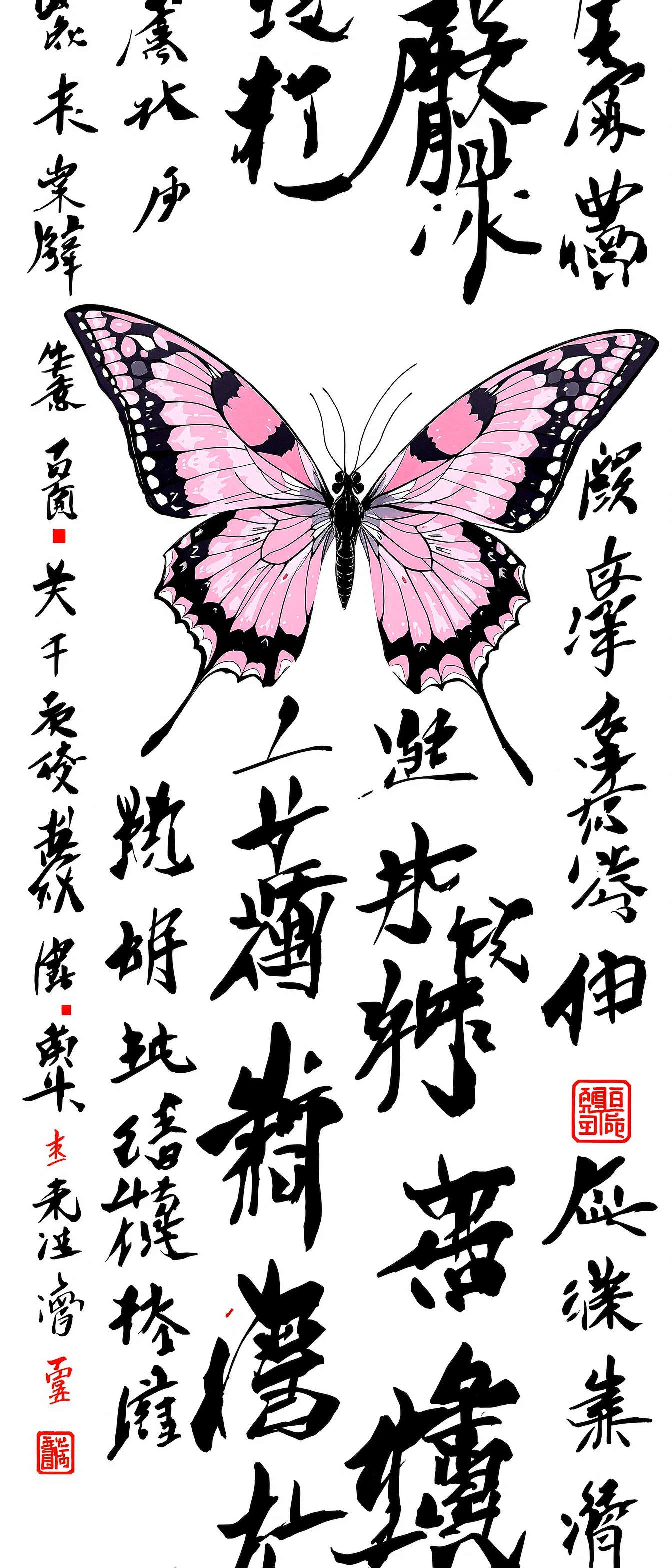 Elegant Butterfly and Calligraphy Phone Case Elegant Butterfly and Calligraphy Phone Case