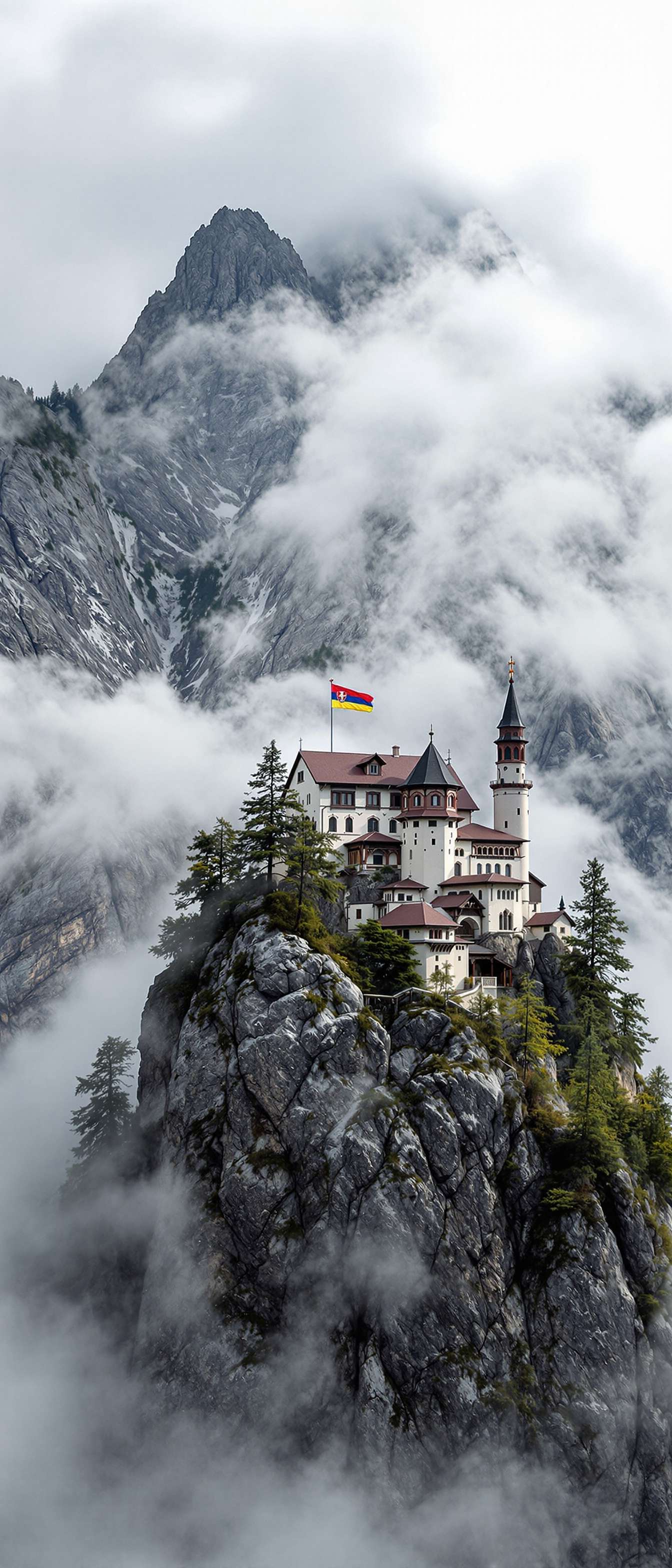 Monastery in Cloudy Mountains Phone Case Monastery in Cloudy Mountains Phone Case