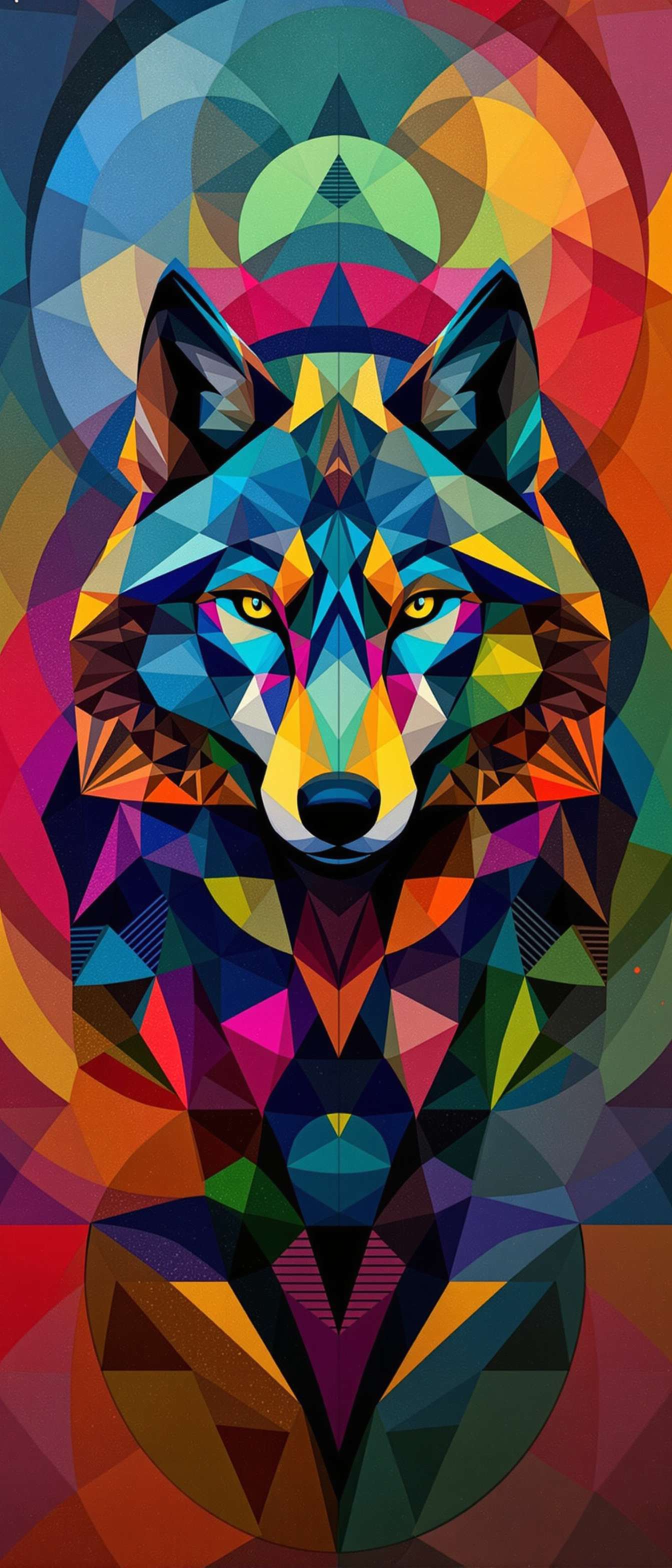 Vibrant Geometric Wolf Portrait Phone Case Vibrant Geometric Wolf Portrait Phone Case