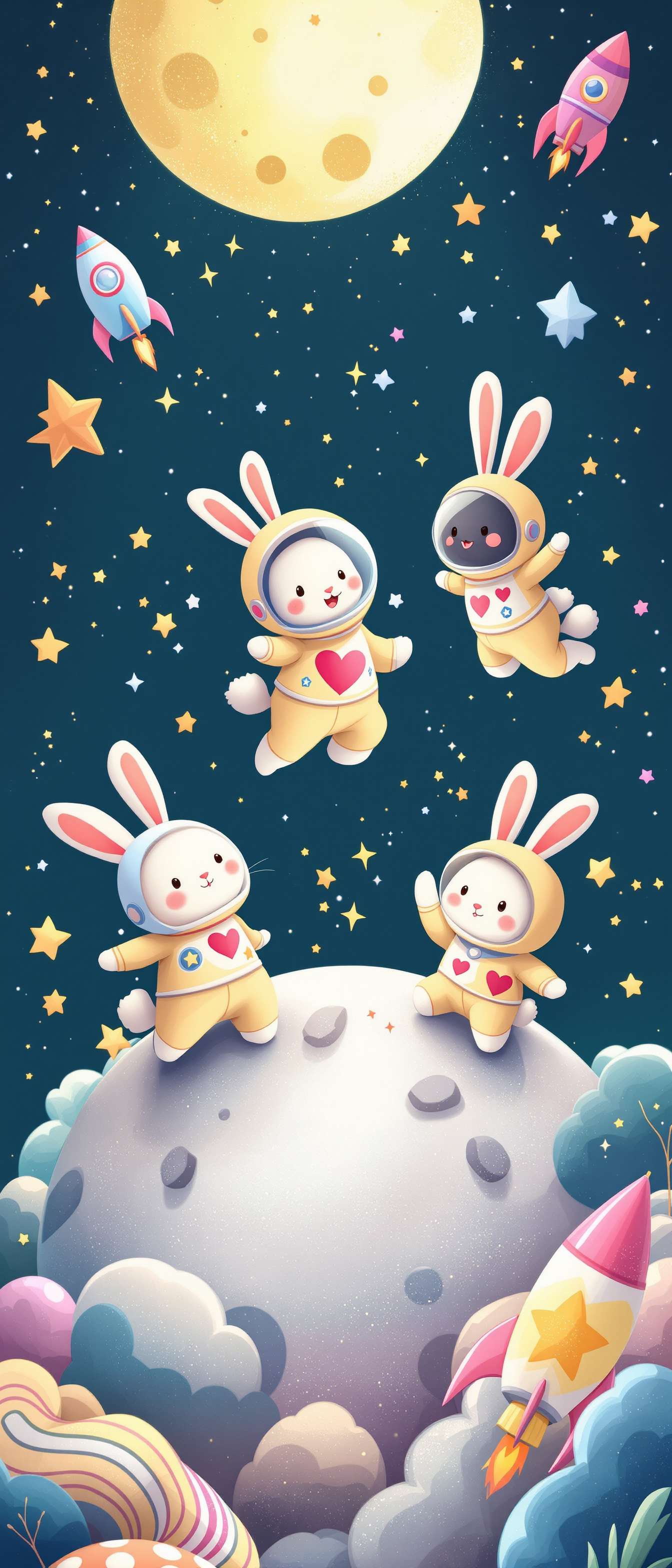 Celestial Bunny Astronauts Phone Case Celestial Bunny Astronauts Phone Case