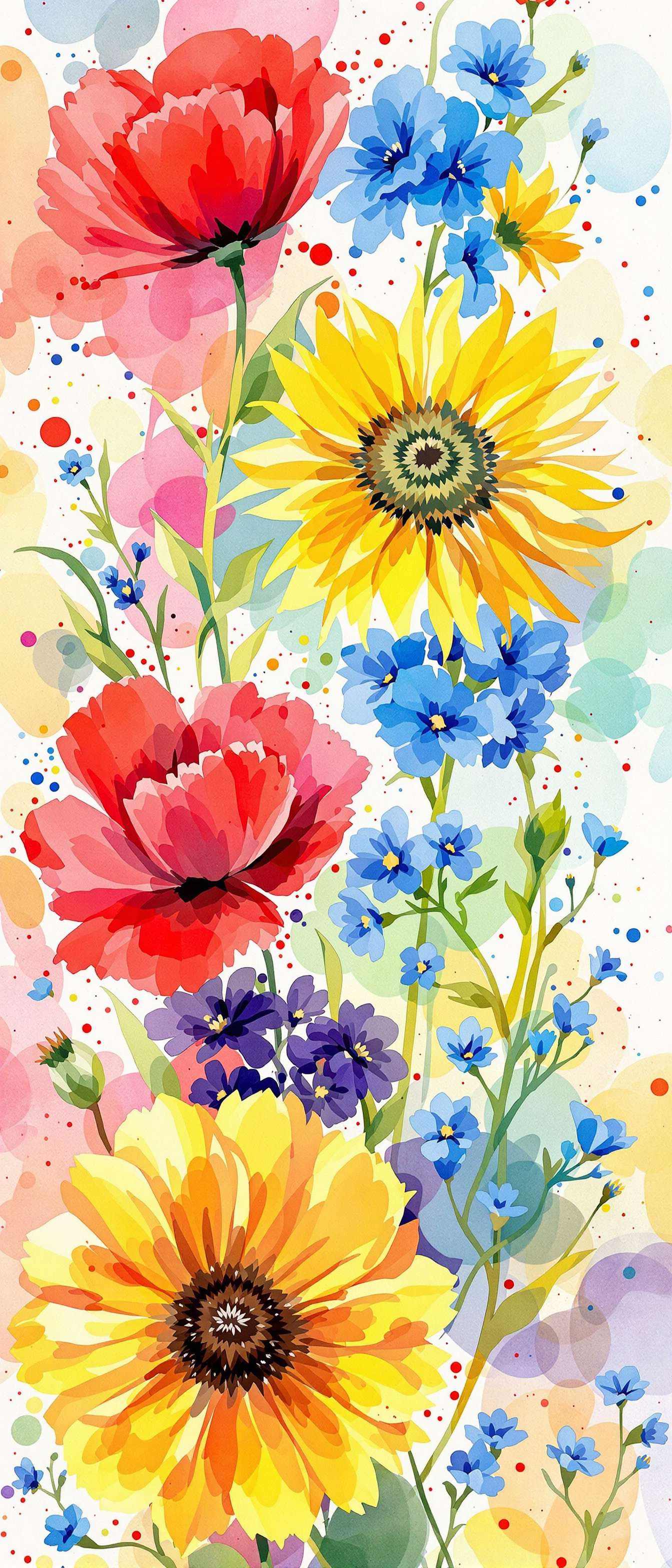 Colorful Watercolor Floral Arrangement Phone Case Colorful Watercolor Floral Arrangement Phone Case