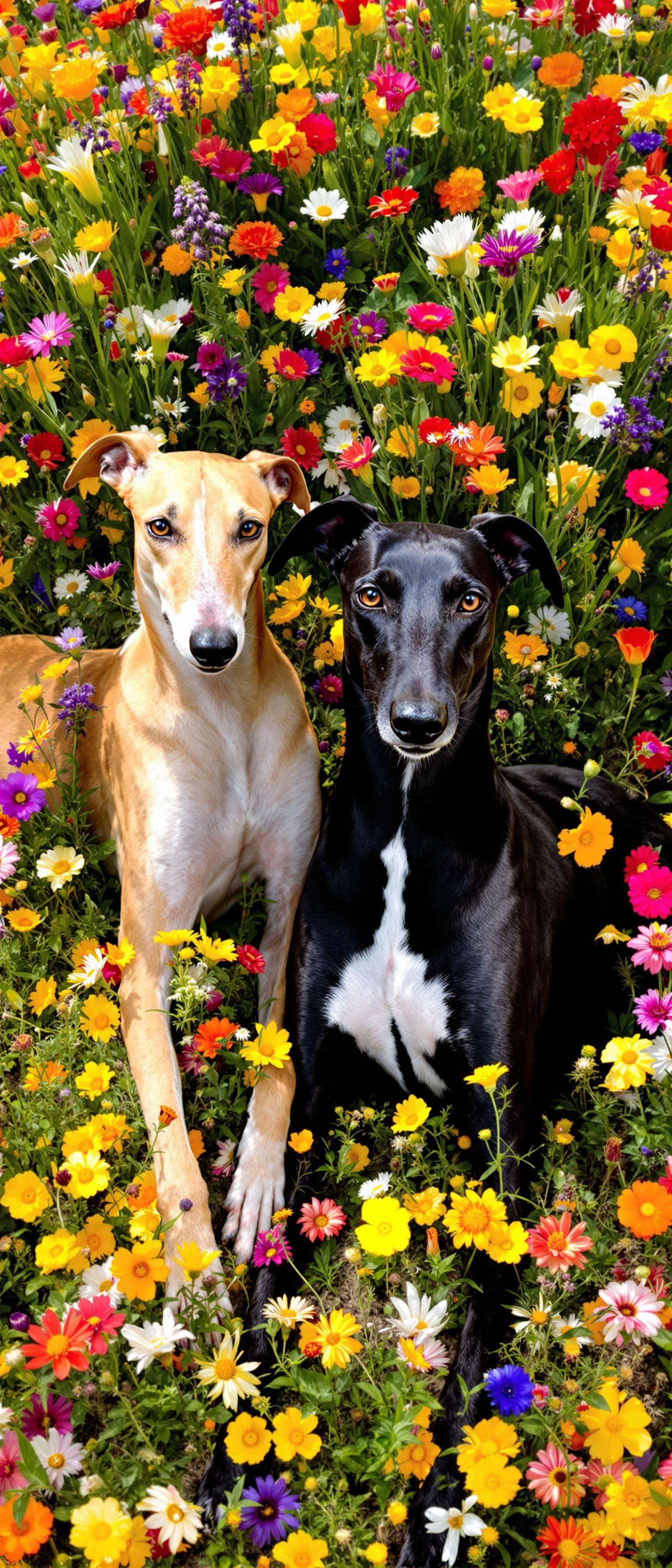 Greyhounds in Colorful Meadow Phone Case Greyhounds in Colorful Meadow Phone Case