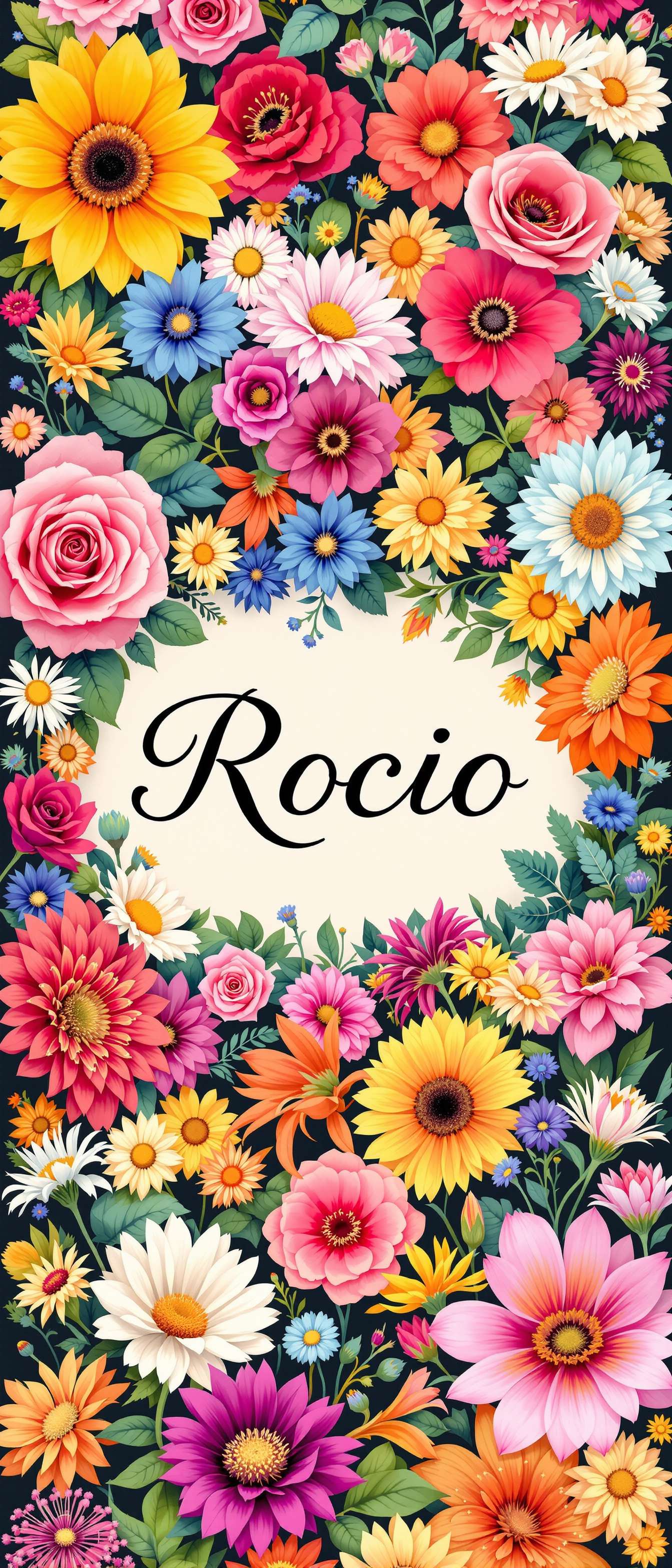 Blooming Floral Design with Name Phone Case