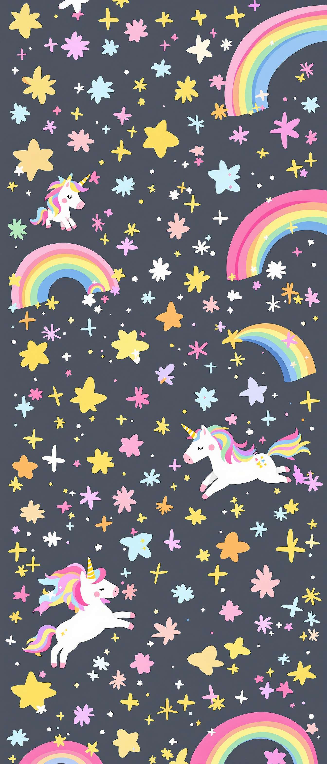 Whimsical Unicorns and Rainbows Phone Case