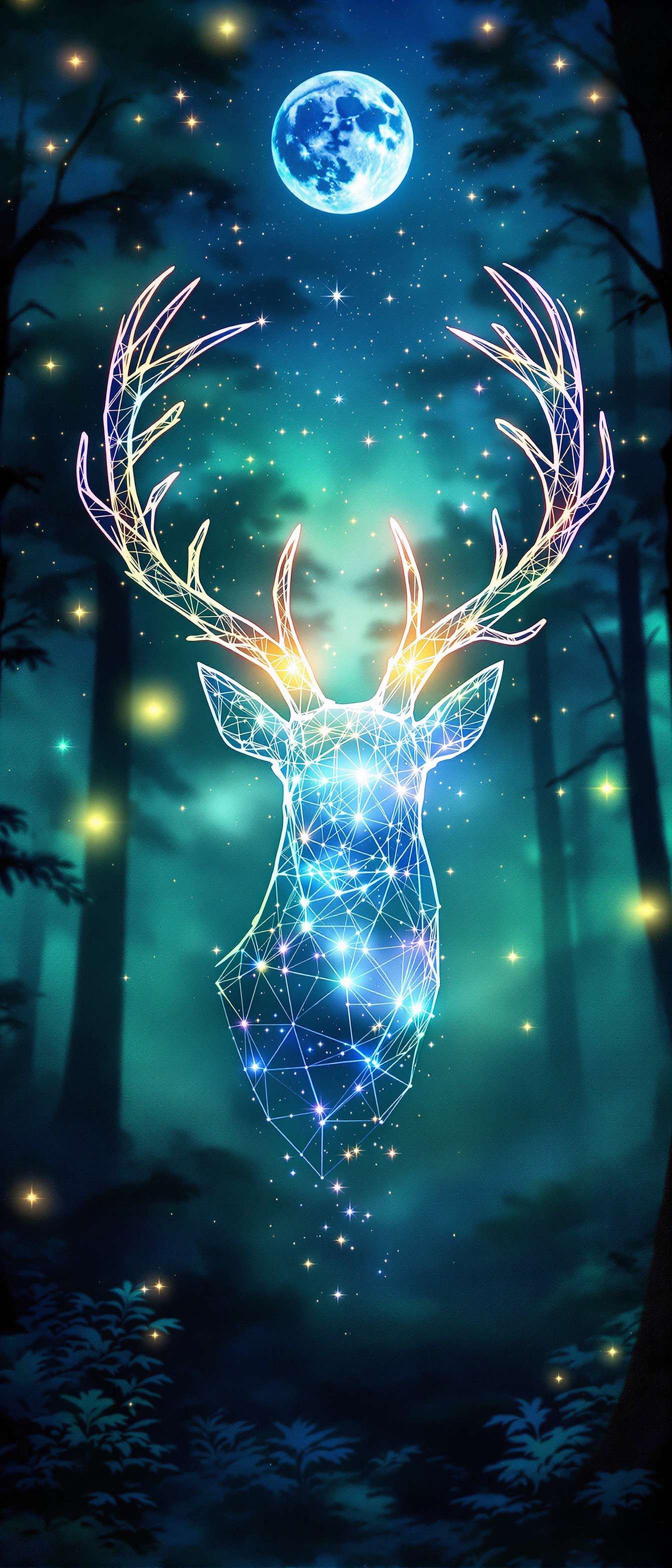 Celestial Deer Nightscape Design Phone Case Celestial Deer Nightscape Design Phone Case