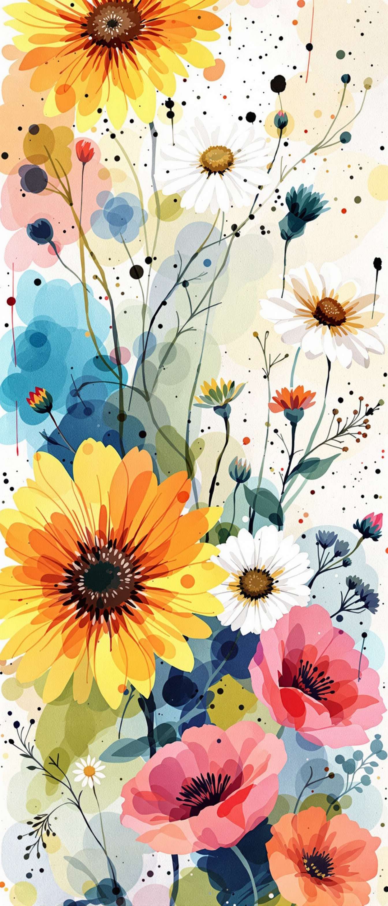 Vibrant Watercolor Floral Arrangement Phone Case