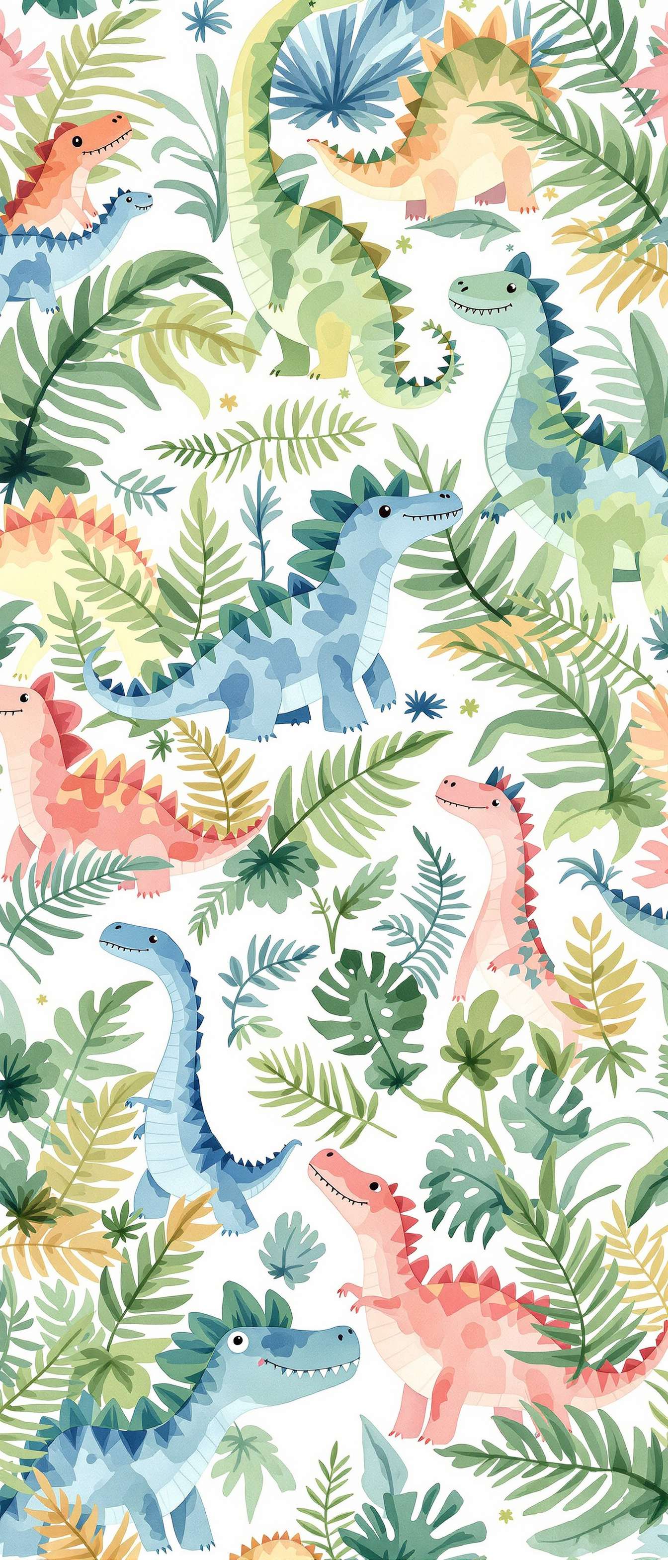 Dinosaur Watercolor Pattern Phone Case