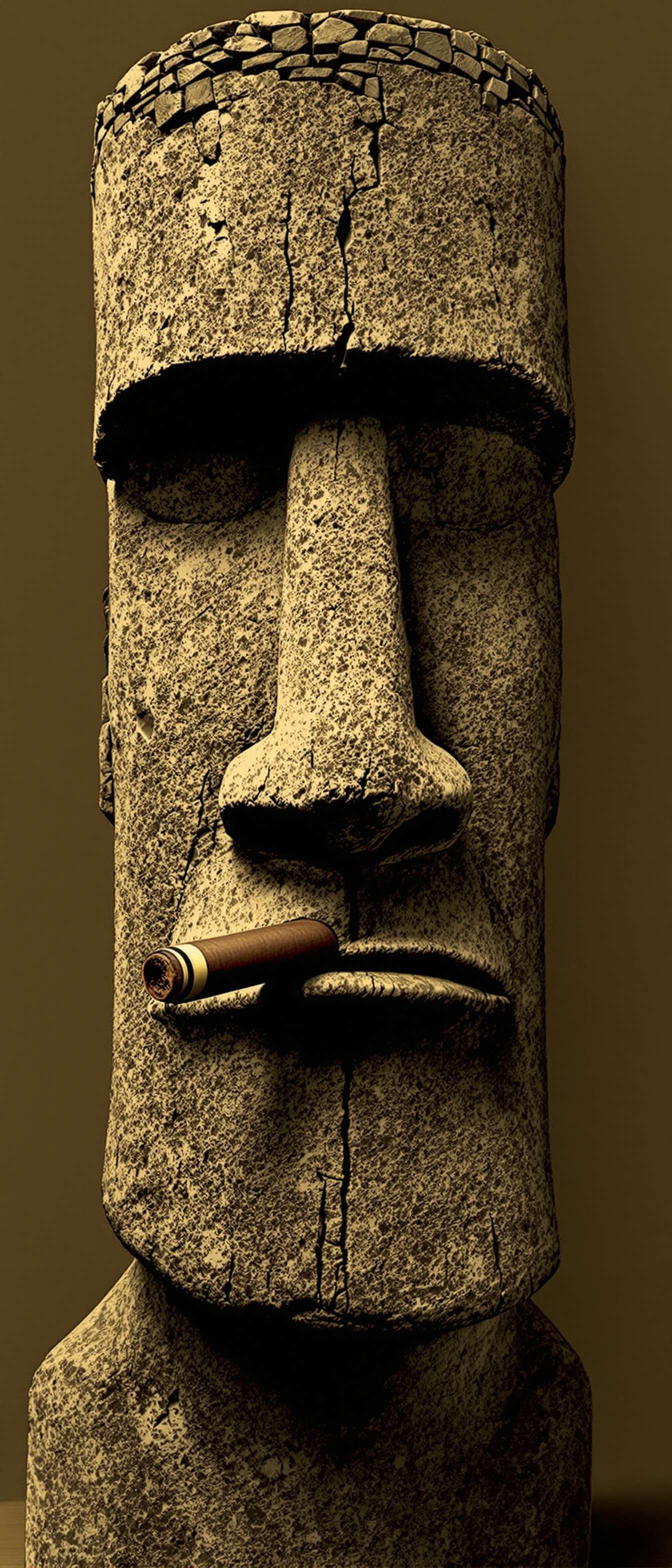 Mafia Moai Statue in Sepia Phone Case Mafia Moai Statue in Sepia Phone Case
