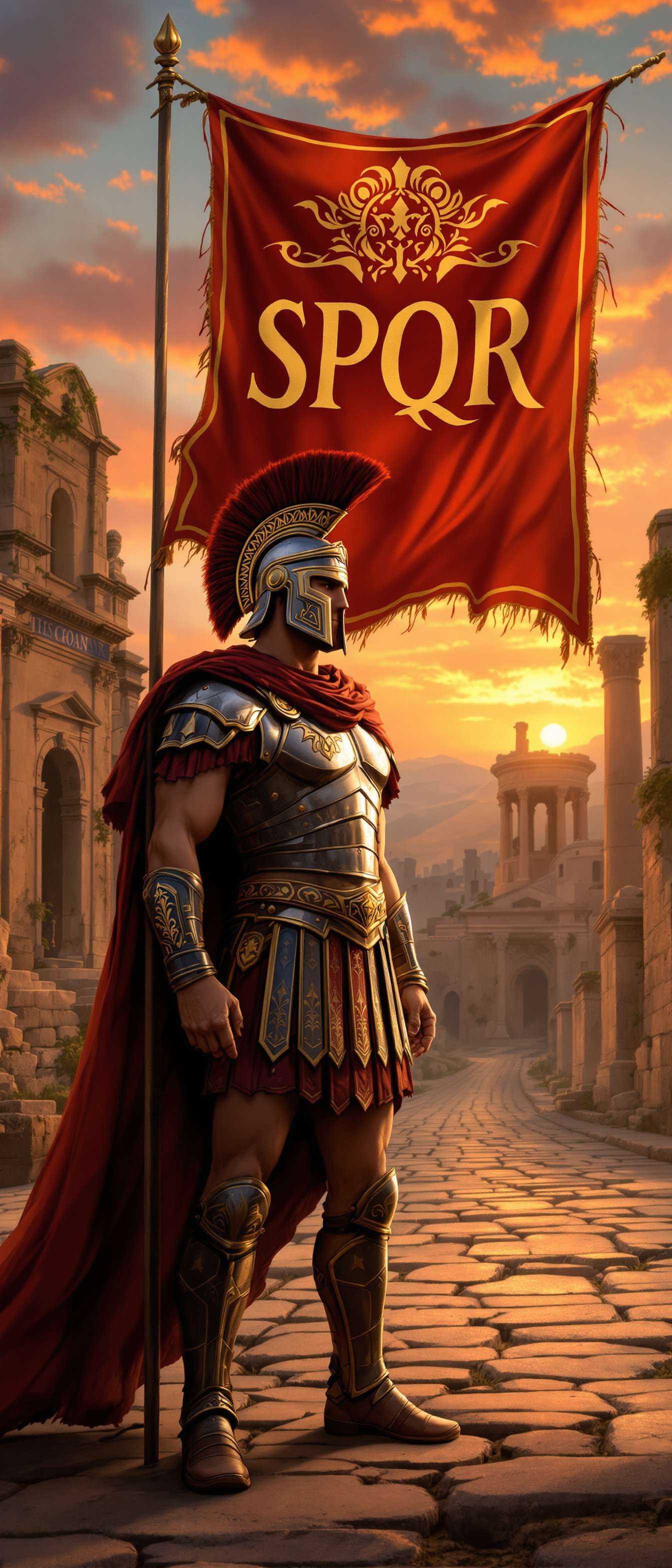 Roman Centurion on Historic Road Phone Case Roman Centurion on Historic Road Phone Case