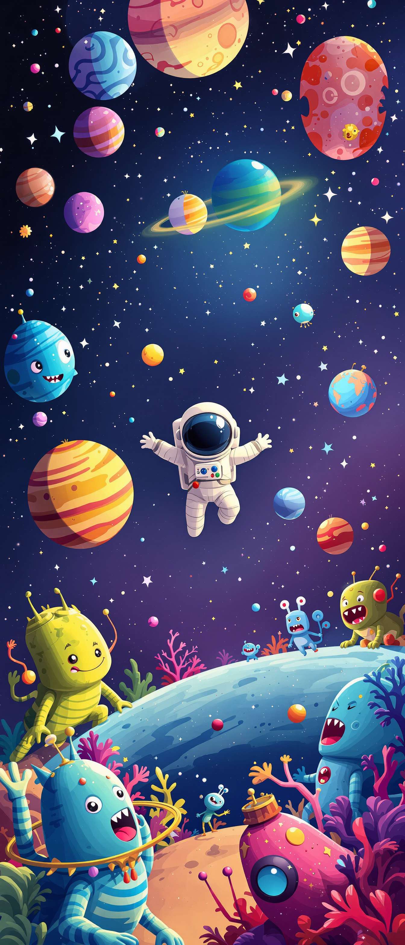 Colorful Outer Space Adventure Phone Case Colorful Outer Space Adventure Phone Case