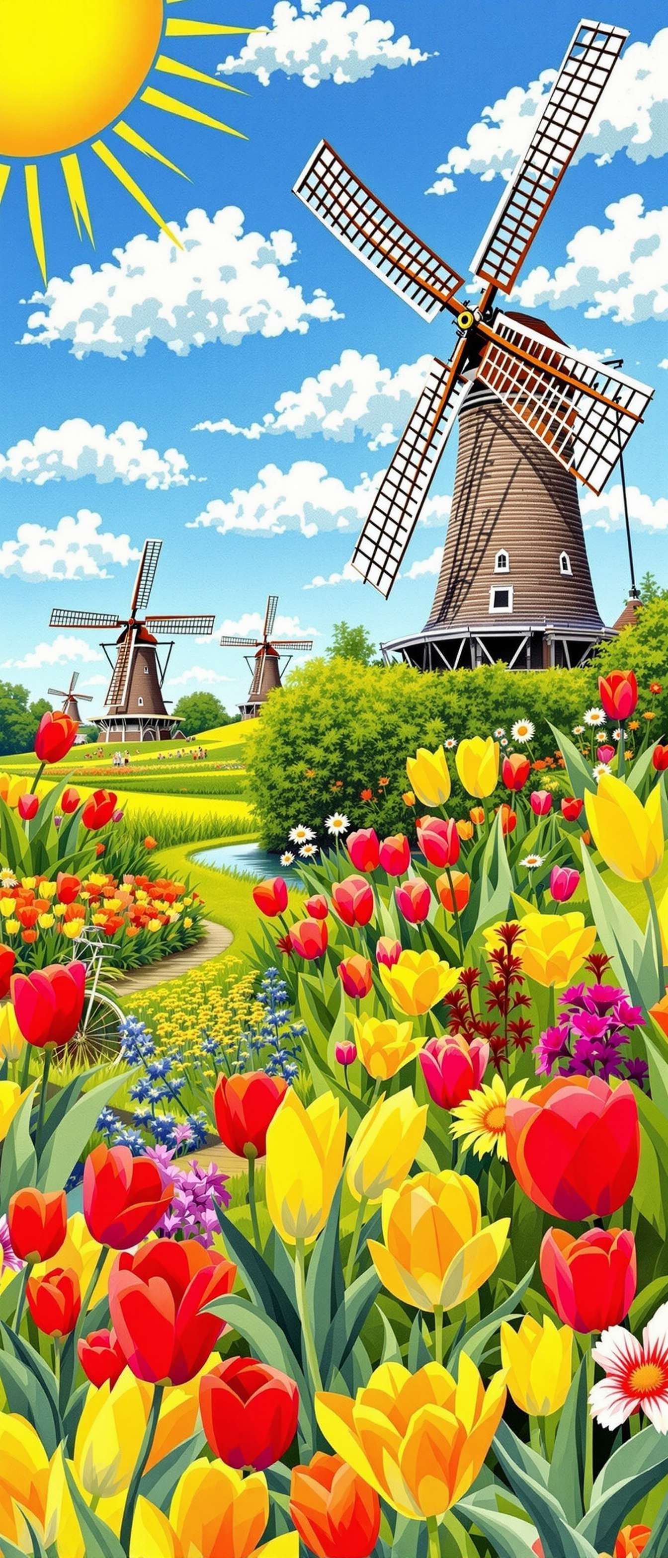 Vibrant Dutch Landscape Design Phone Case Vibrant Dutch Landscape Design Phone Case