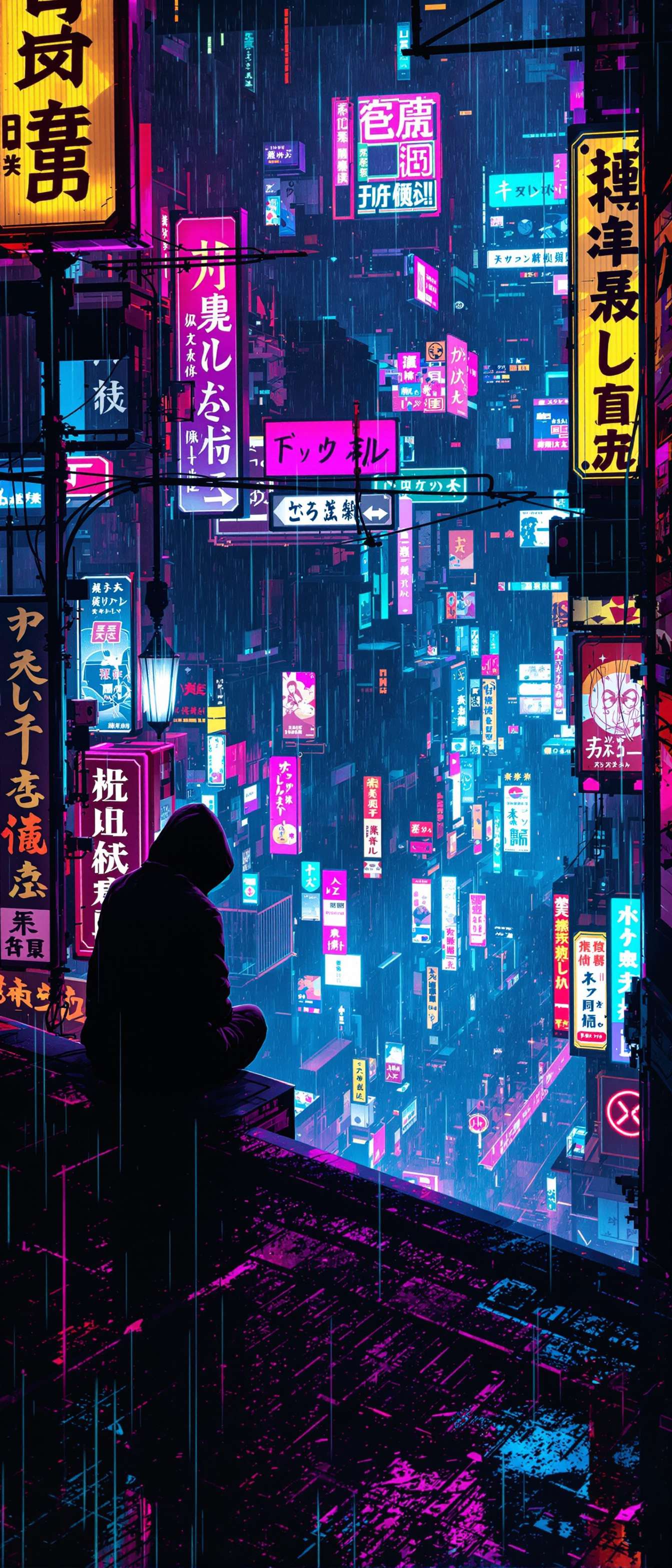 Cyberpunk Neon Cityscape Phone Case