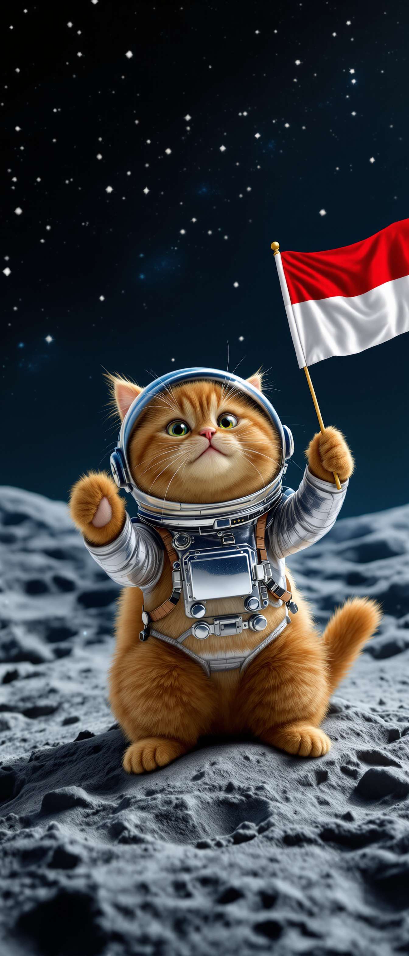 Astronaut Cat on the Moon Phone Case