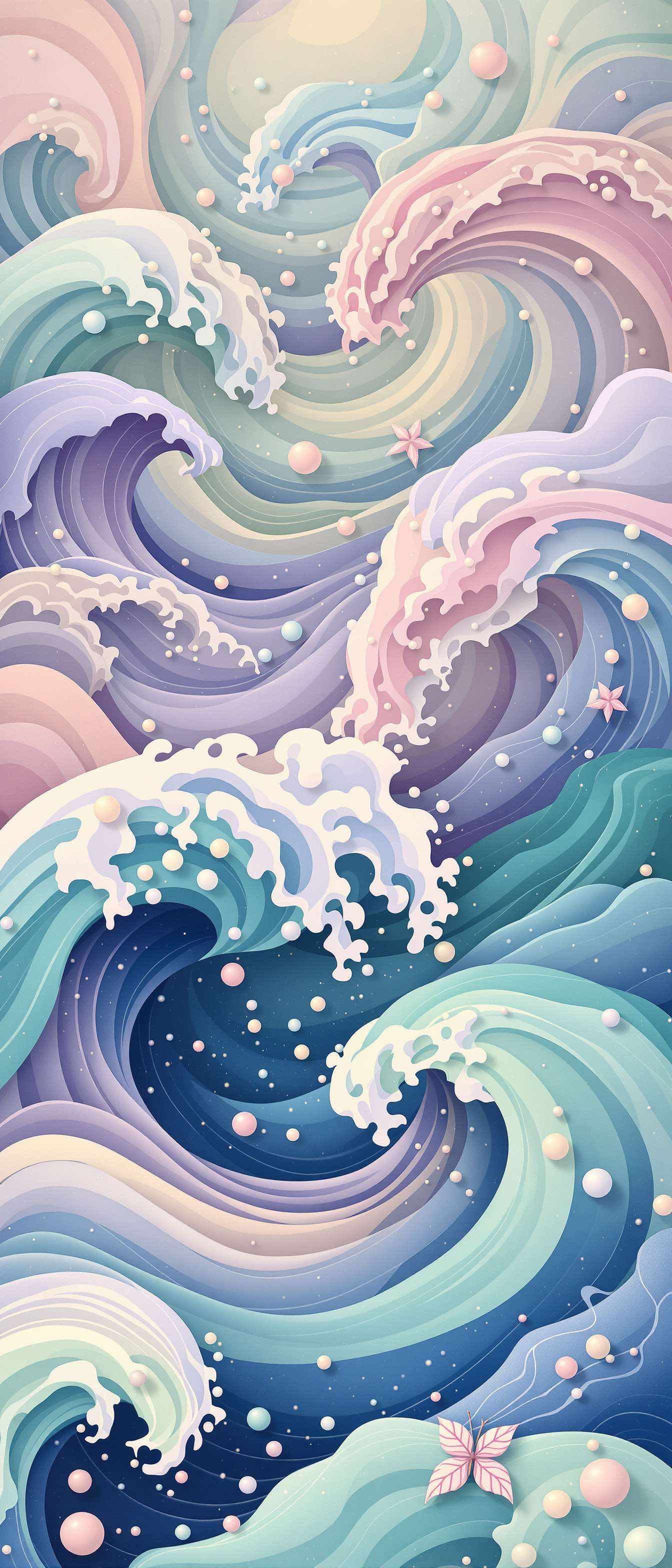 Retro Waves in Pastel Tones Phone Case Retro Waves in Pastel Tones Phone Case